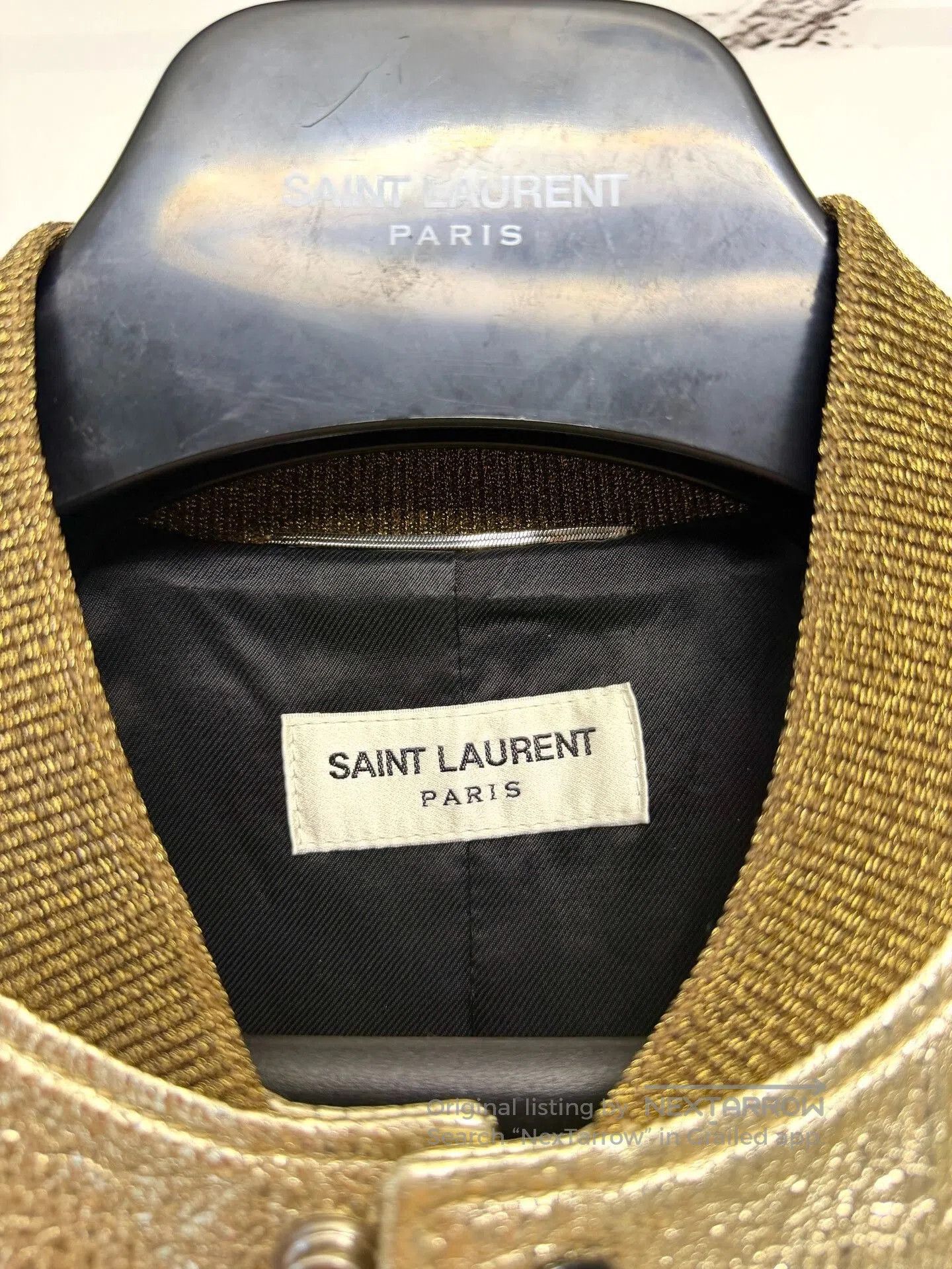 Saint Laurent Paris saint laurent gold and black baseball jacket. Size US S / EU 44-46 / 1 - 3 Thumbnail