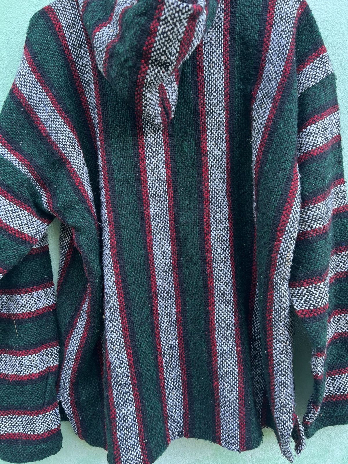 Japanese Brand Vintage VEL-MEX Mexican Baja Hoodie Drug Rug Striped XL Size US L / EU 52-54 / 3 - 16 Thumbnail