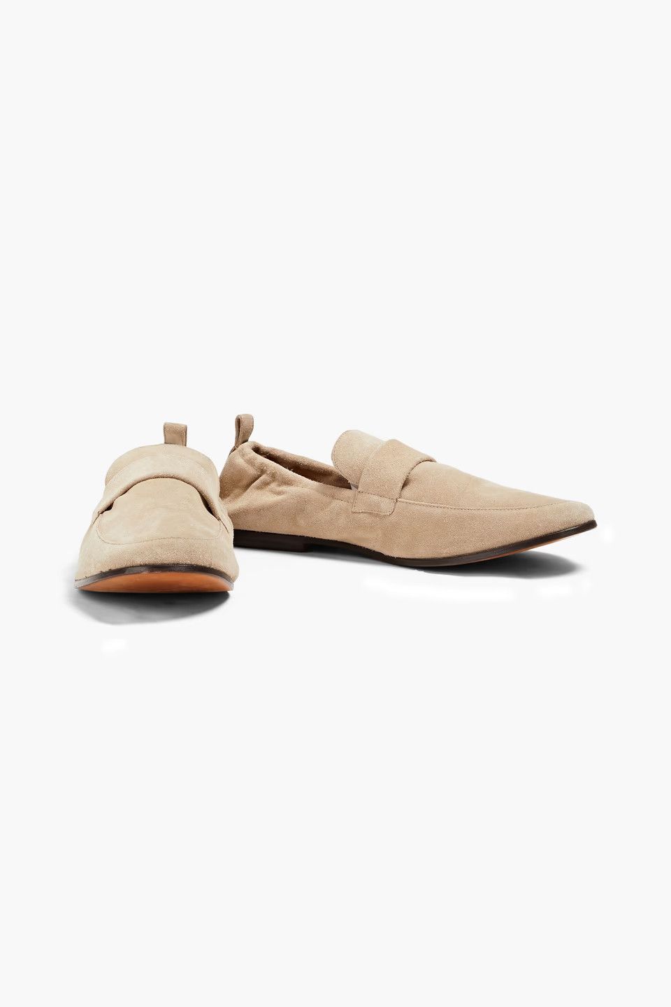 Officine Generale o1mle1025 Salomon Suede Slipper Loafer in Neutrals Size US 7 / EU 40 - 2 Thumbnail