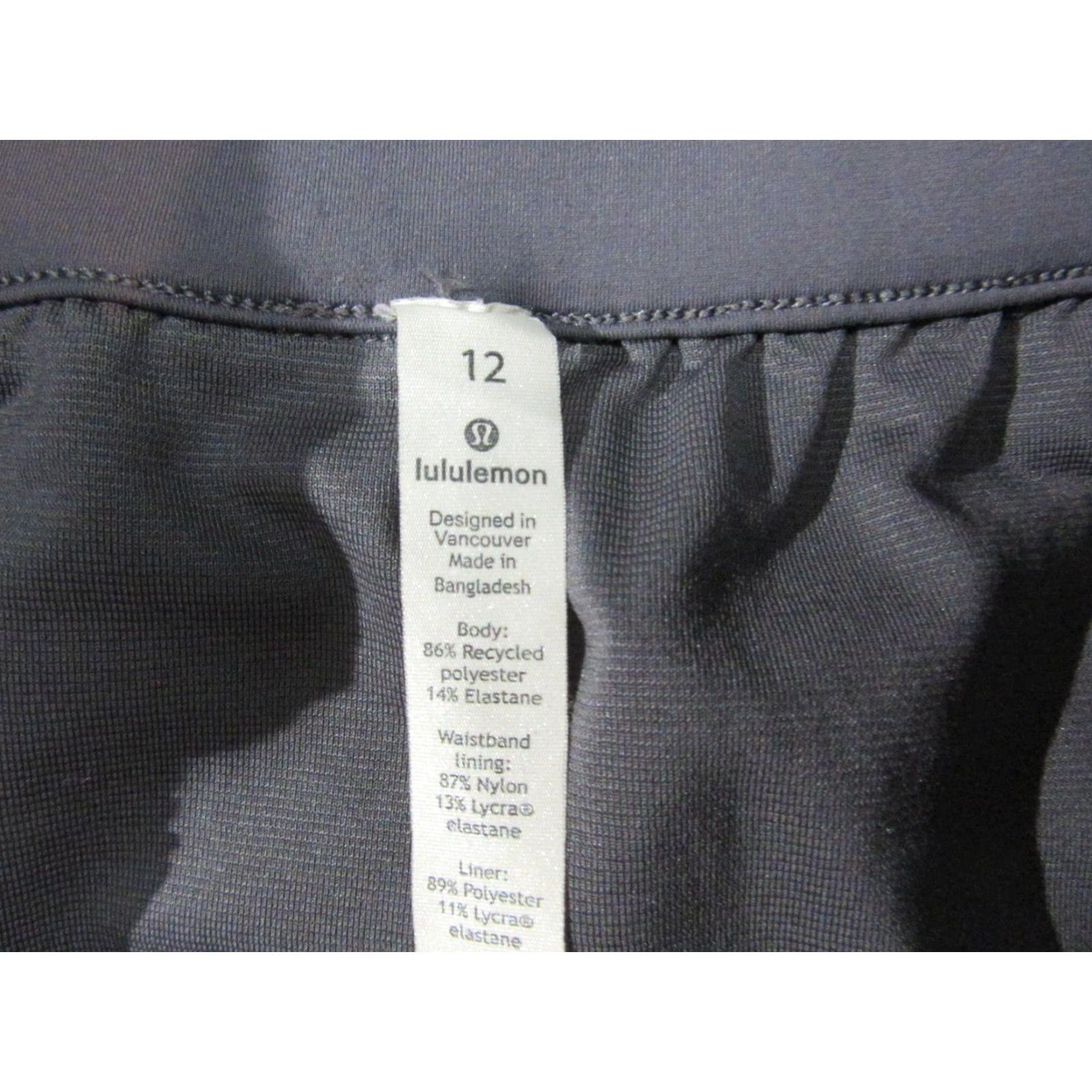 Lululemon Lululemon Shorts Womens 12 Gray Heathered Lined Zip Pocket Running Athletic Size 34" / US 12 / IT 48 - 3 Thumbnail