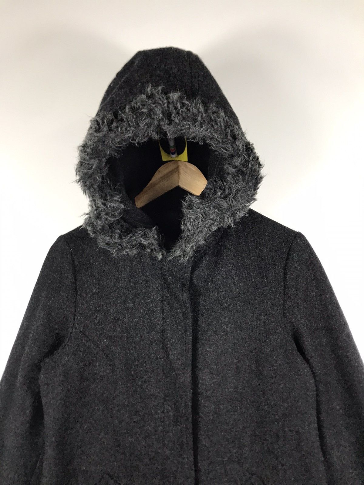 Designer × Japanese Brand × Vintage ⚡️Vintage A.O Wool Hooded Button Long Jacket Size XS / US 0-2 / IT 36-38 - 4 Thumbnail