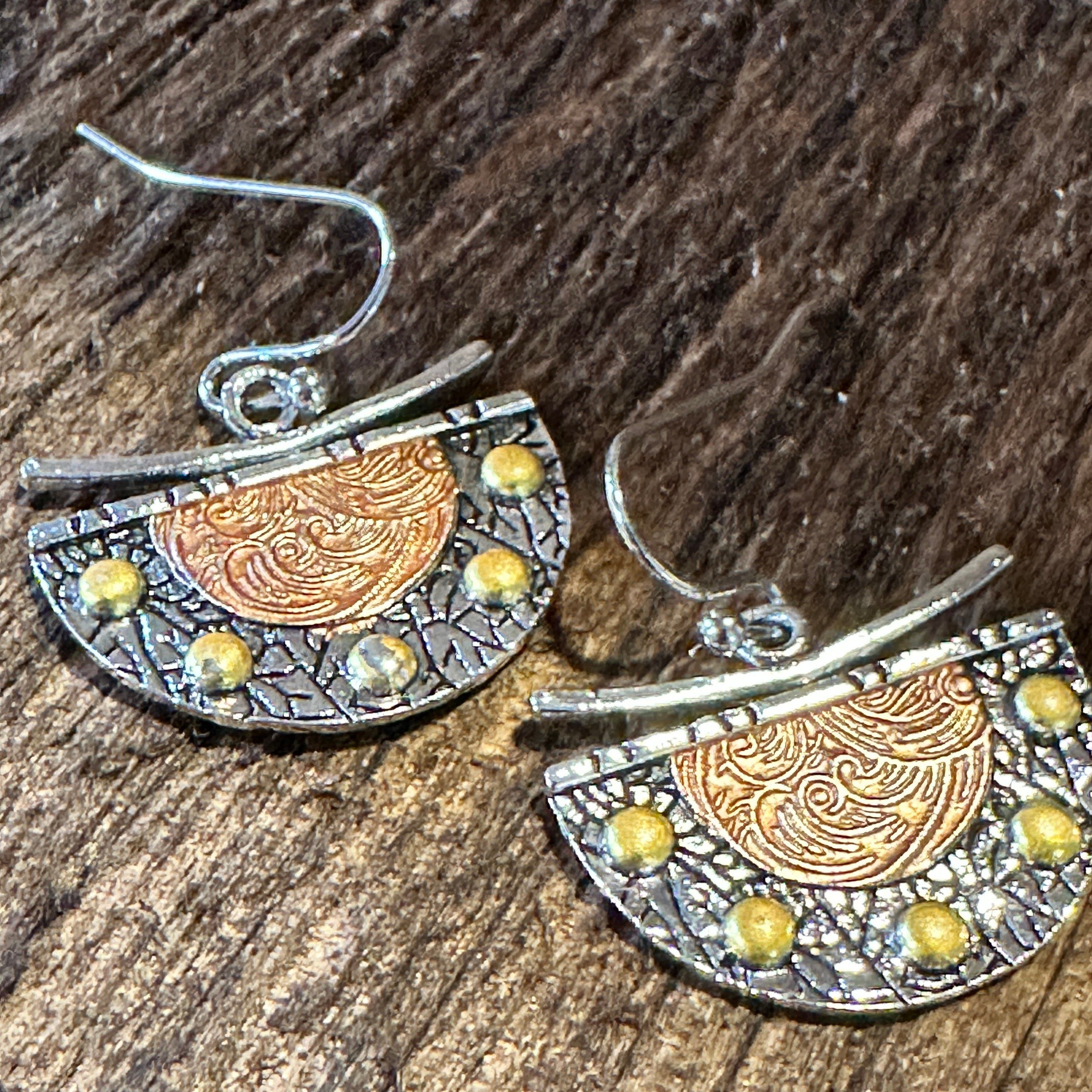 Other Handcrafted Bohemian Chic Copper Dangle Earring, Retro Ethni Size ONE SIZE - 6 Thumbnail