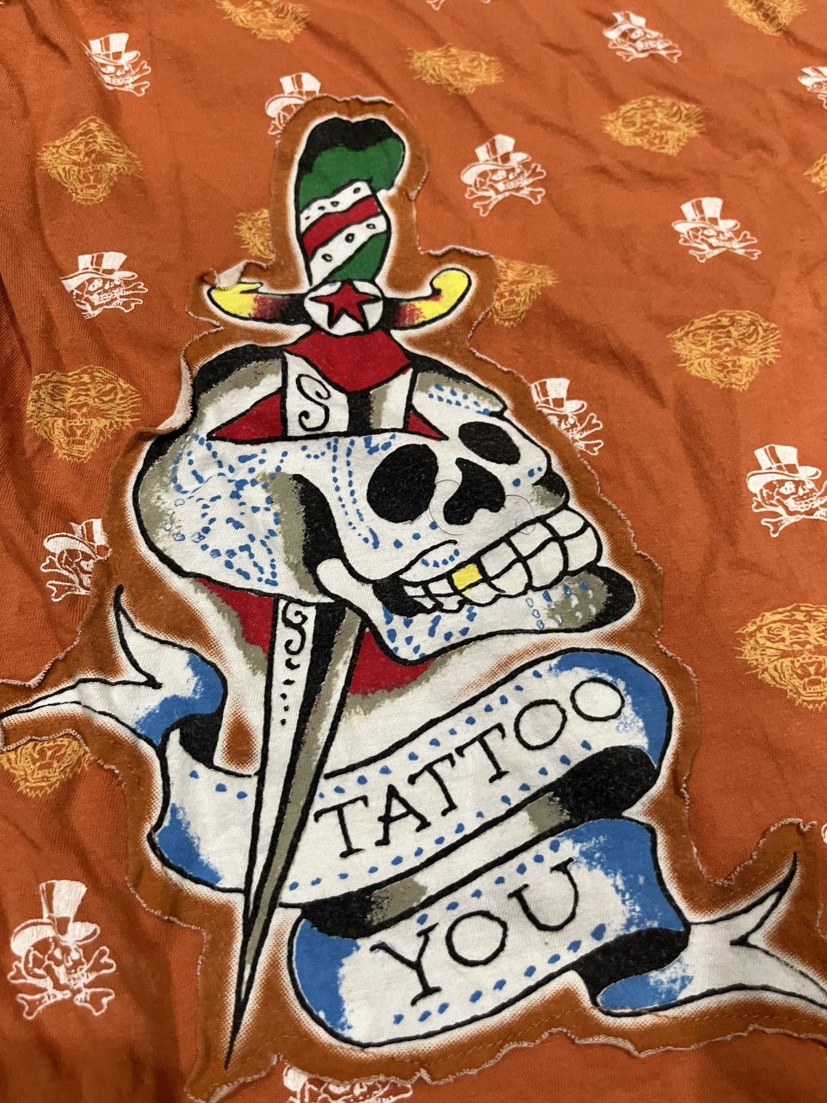 Ed Hardy Vintage Ornage Ed Hardy Y2K shirt Size US L / EU 52-54 / 3 - 2 Thumbnail