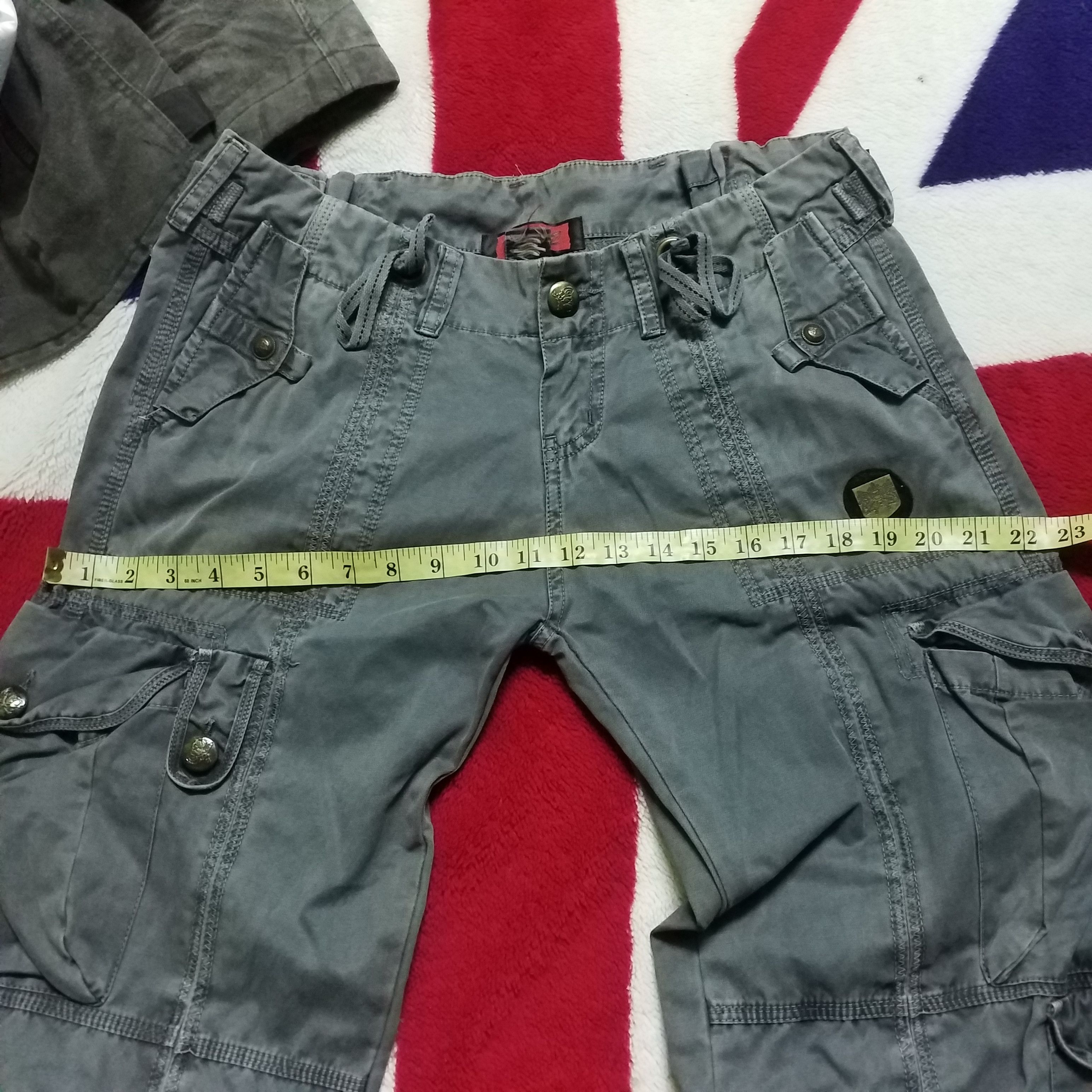 Japanese Brand LOW RISE CARGO MULTI POCKET ARMY BONDAGE STYLE Size 36" / US 14 / IT 50 - 11 Thumbnail