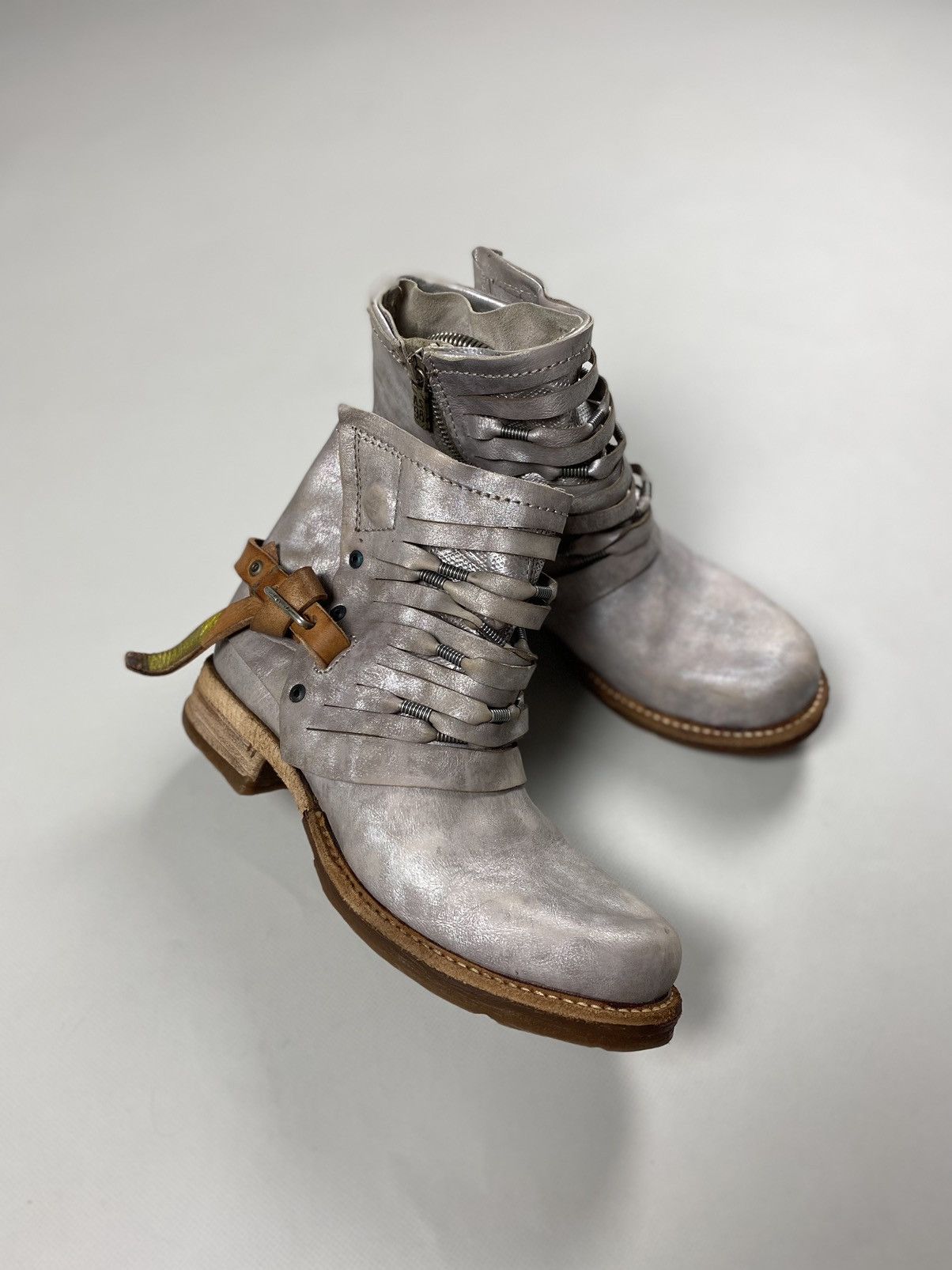 A.S.98 A.S. 98 ladies avant-garde ankle combat boots shoes size 37 Size US 7 / IT 37 - 14 Thumbnail