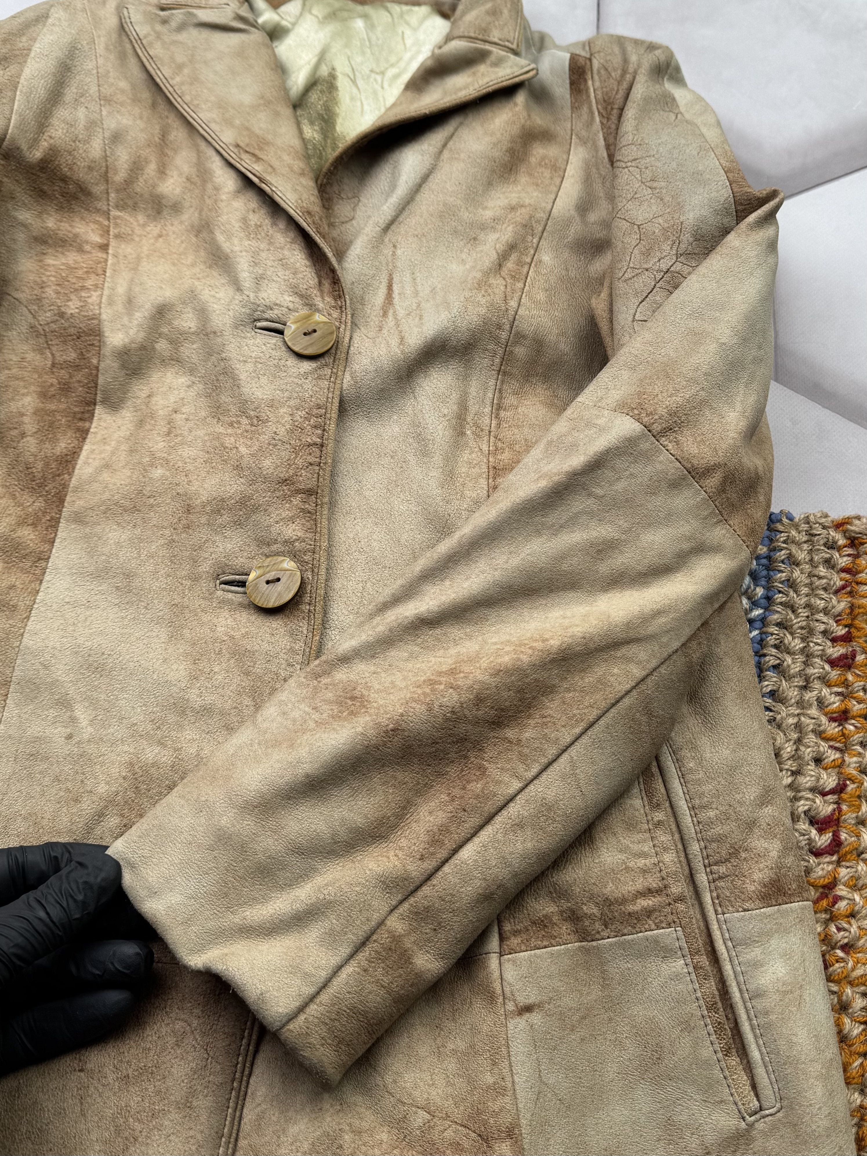 Vintage Vintage Faded Effect Leather Coat (E4) Size S / US 4 / IT 40 - 5 Thumbnail