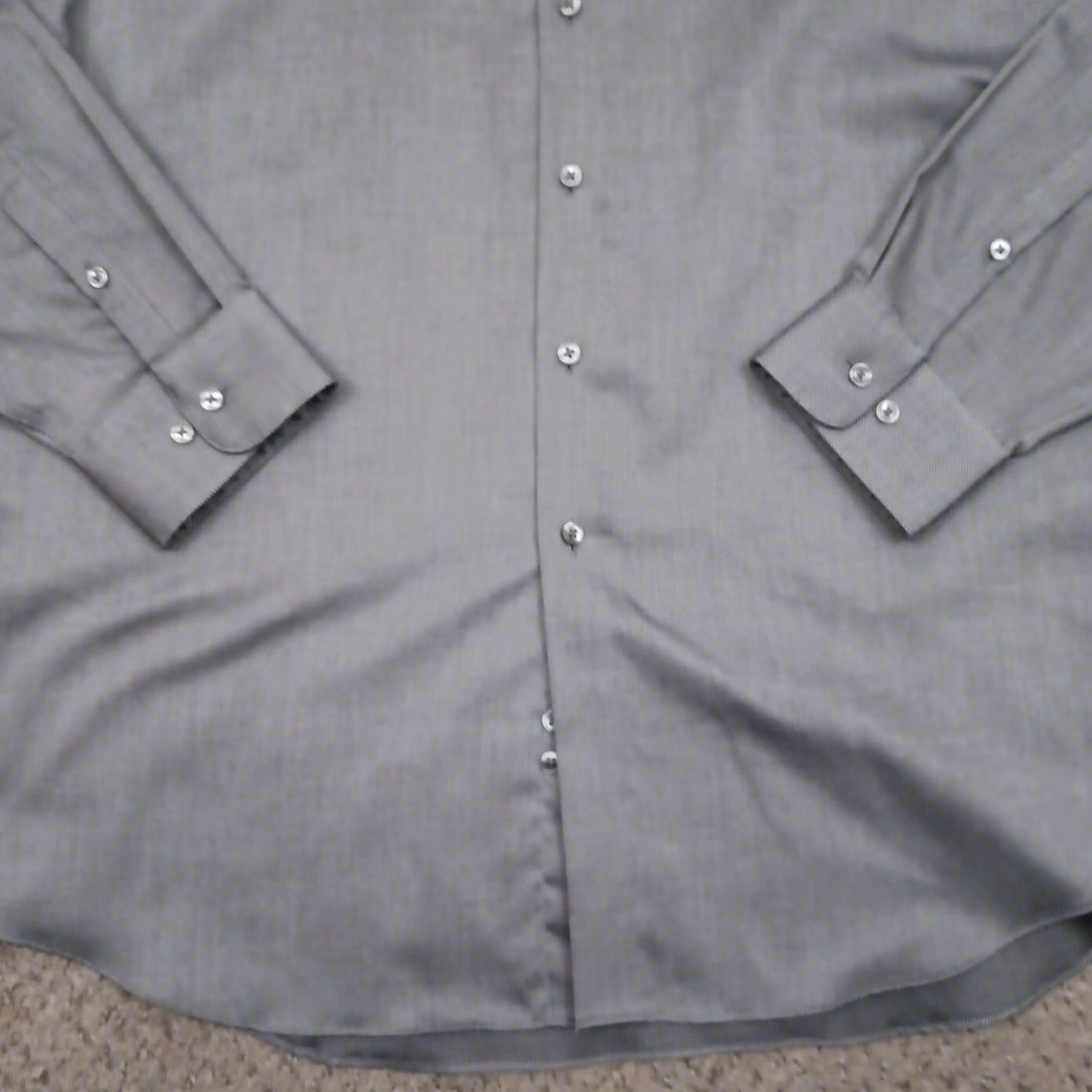 Calvin Klein Calvin Klein Shirt Men Size 17 Gray Classic Fit Long Sleeve Button Up Size US XL / EU 56 / 4 - 4 Thumbnail