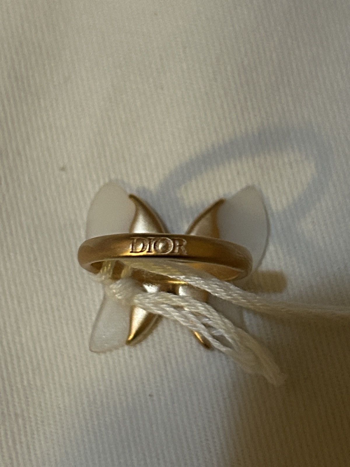 Dior Dior Herbarium Ring Pink-Finish Metal White Frosted Resin Size ONE SIZE - 7 Thumbnail
