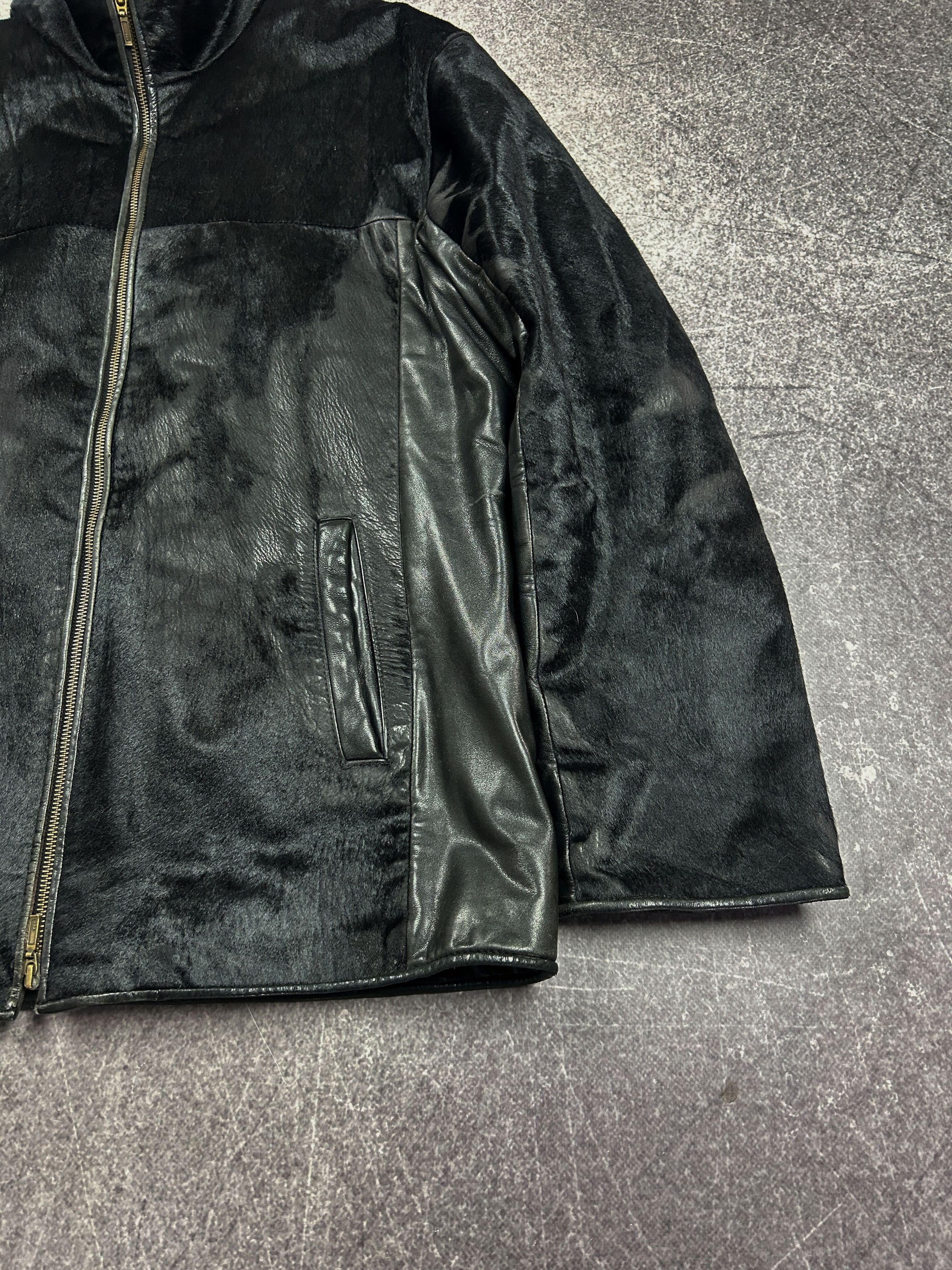 Hysteric Glamour VTG RICK OWENS STYLE REAL LEATHER / FUR JACKET 90s Y2K Size US L / EU 52-54 / 3 - 4 Thumbnail