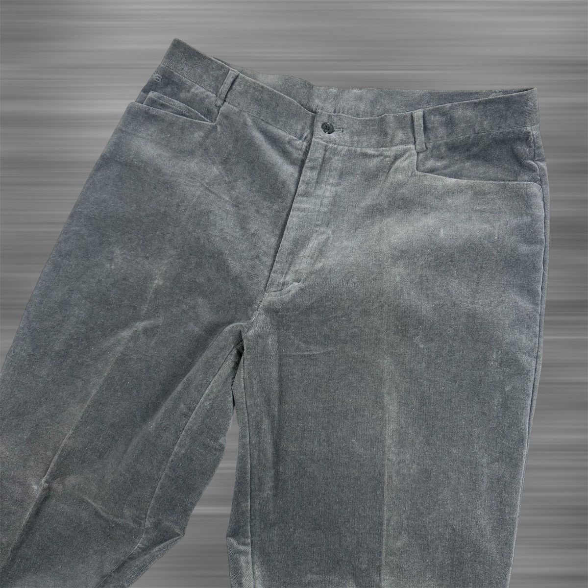 Balenciaga 90s Vintage Balenciaga BB Logo Velvet Pants Size US 34 / EU 50 - 2 Thumbnail