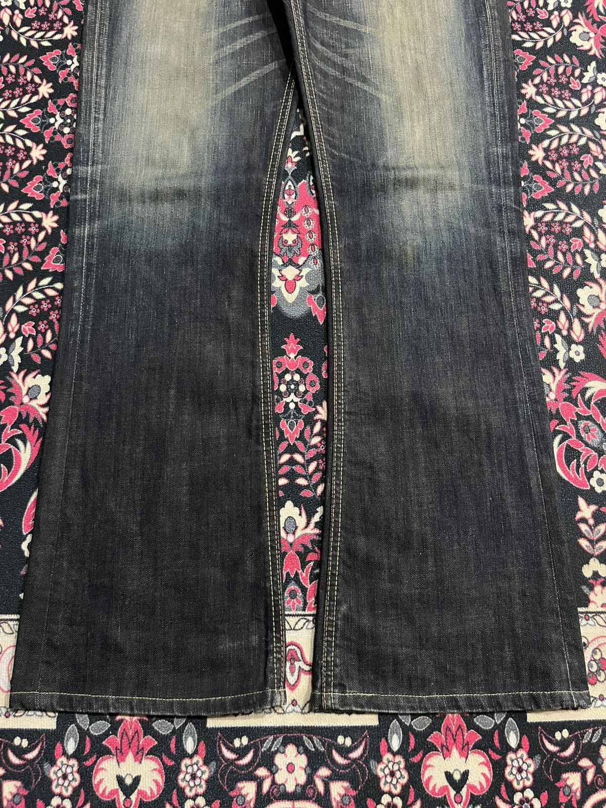 Edwin Vintage Edwin 512 Made in Japan Dark Washed Flare Jeans Size US 31 - 10 Thumbnail