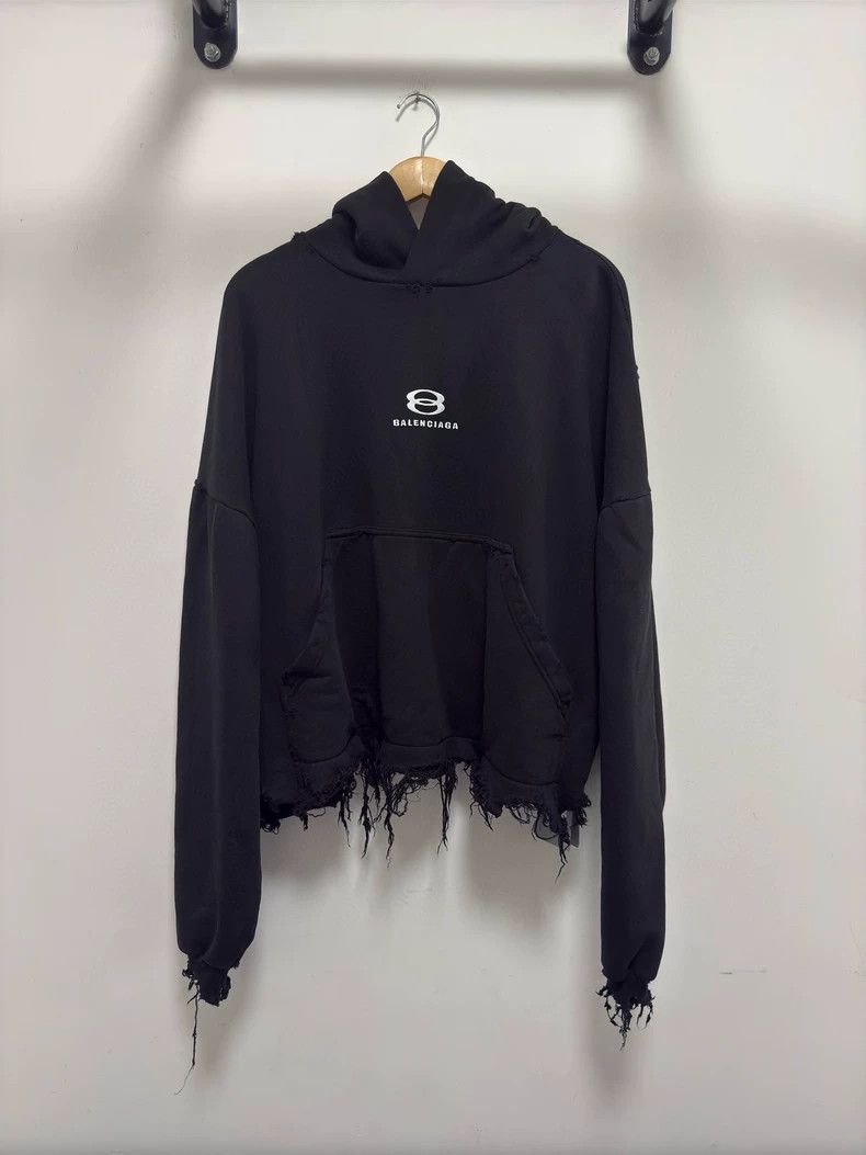 Balenciaga Double Ring Distressed Hem Sweatshirt - dmc