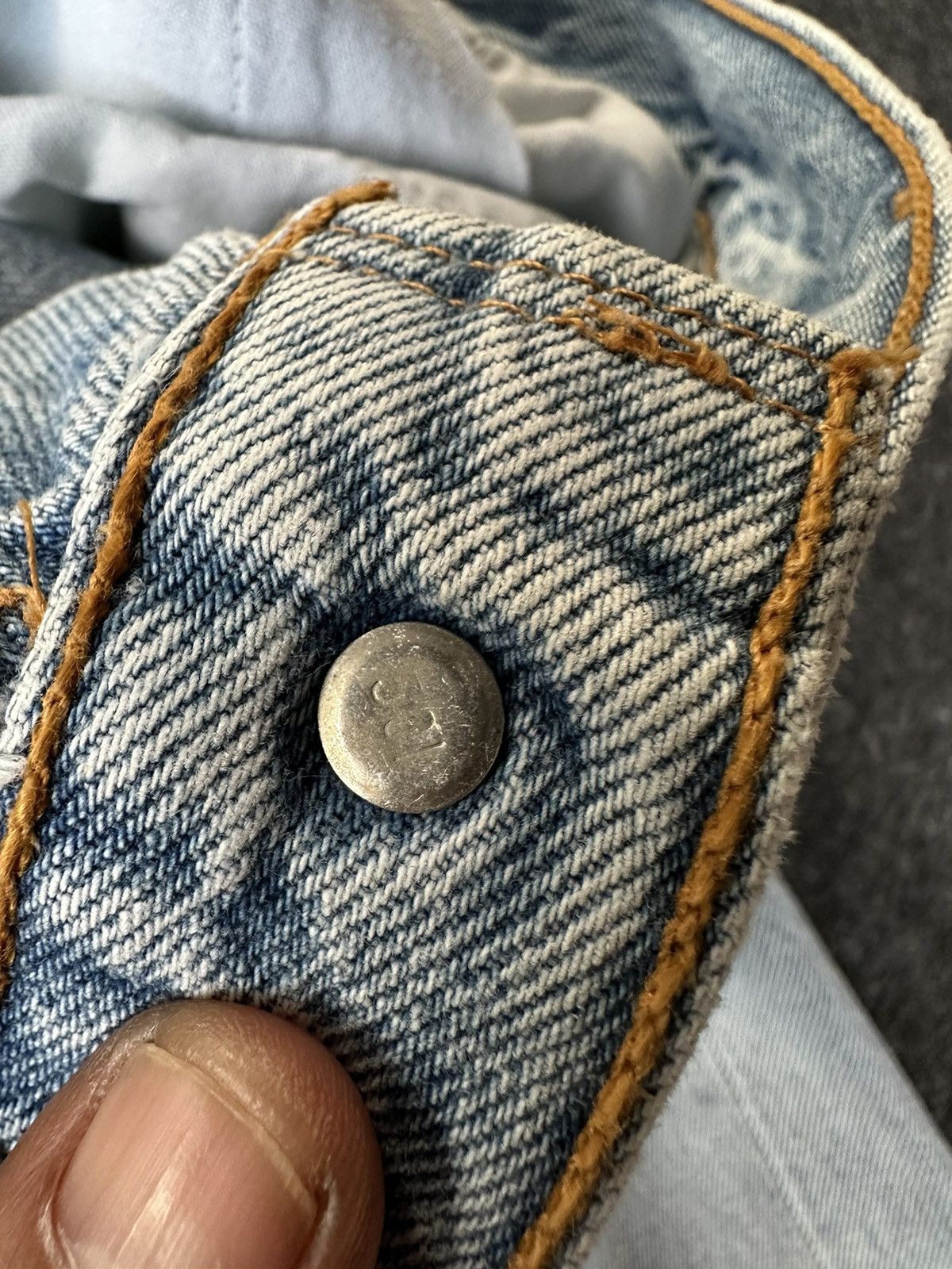 Levi's Levis 501 Made in Usa Vintage Denim 36x28.5 D538 Size US 35 - 15 Thumbnail