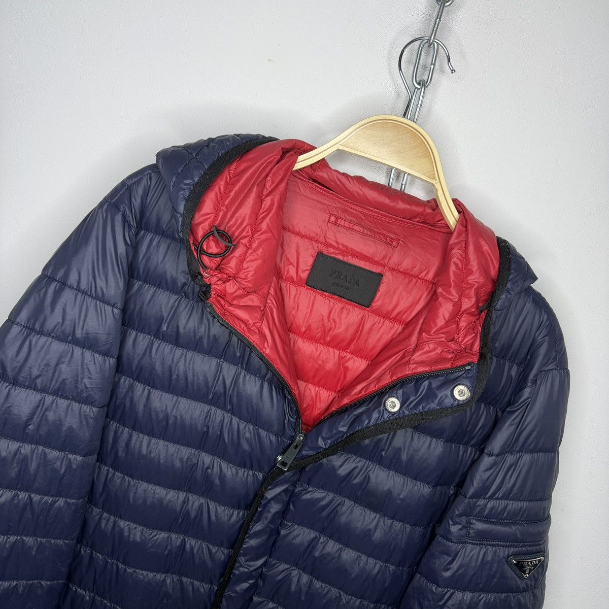 Prada Milano Puffer Down Jacket Re-Nylon Archive Navy