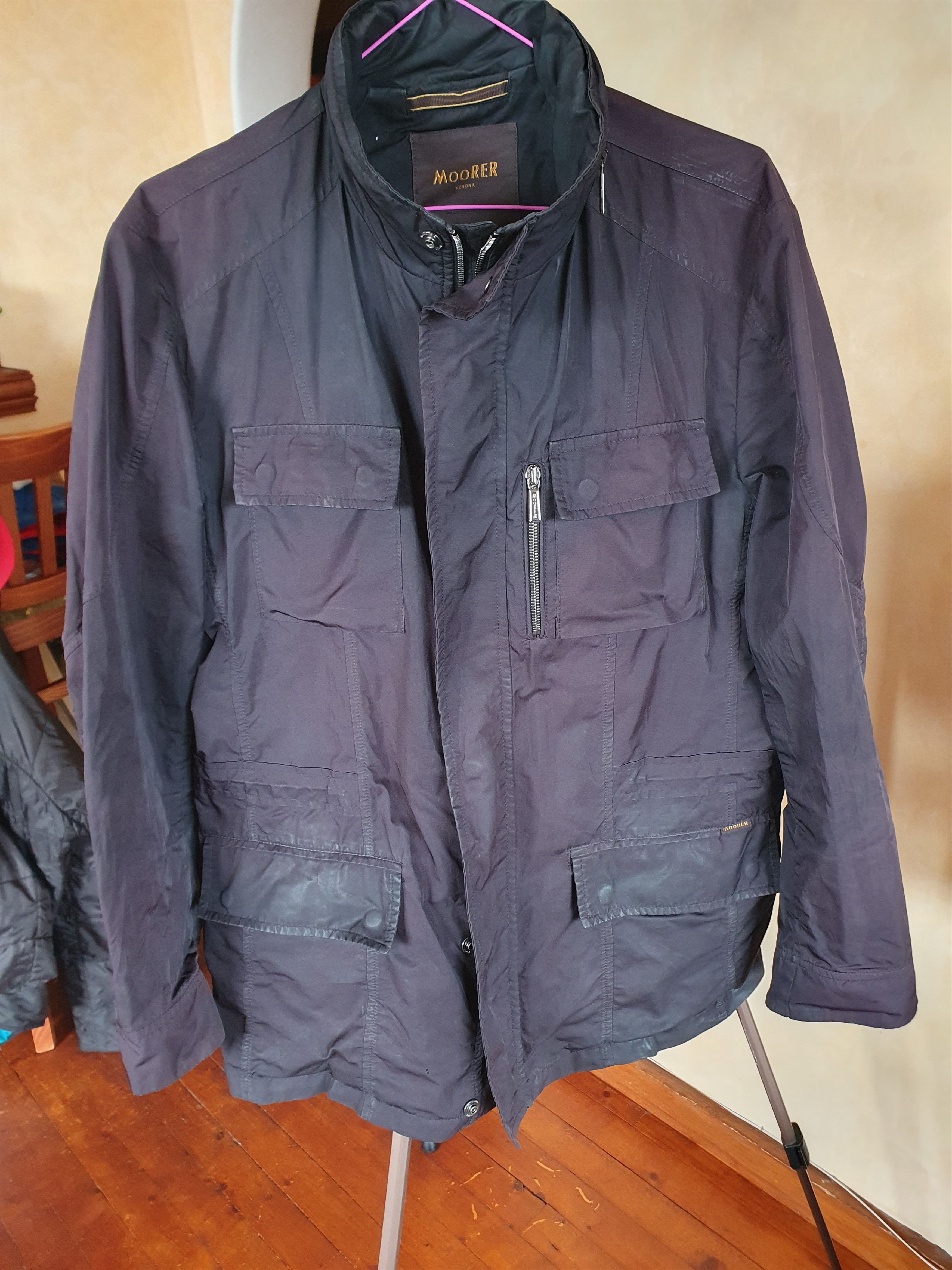 image of Italian Designers x Moorer Verona Made In Italy Swag Jacket Size 52/l in Black, Men's