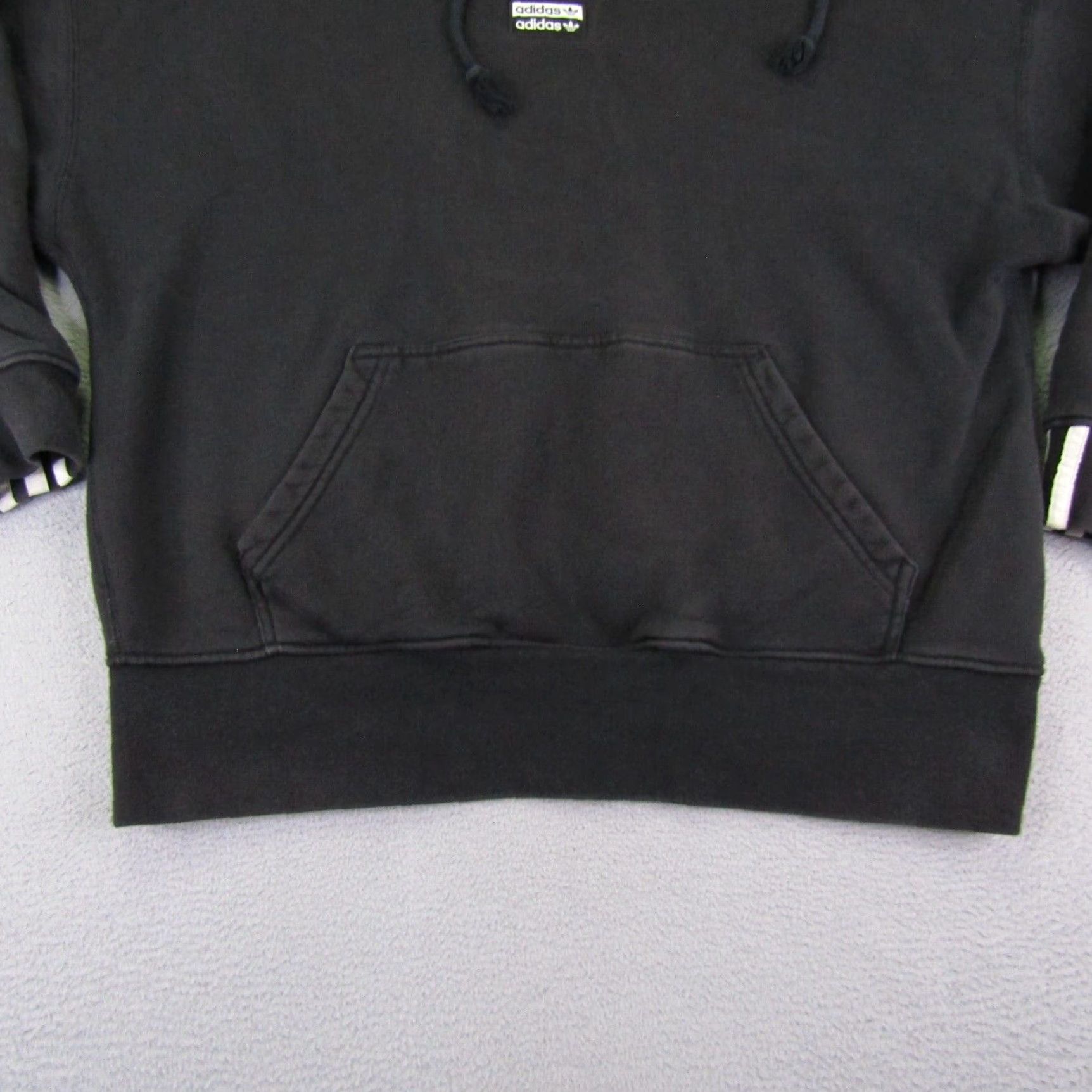 Adidas VINTAGE adidas Hoodie Pullover Sweatshirt Womens Small Black Casual Activewear Oversized Logo 90s Womens Size S / US 4 / IT 40 - 4 Thumbnail