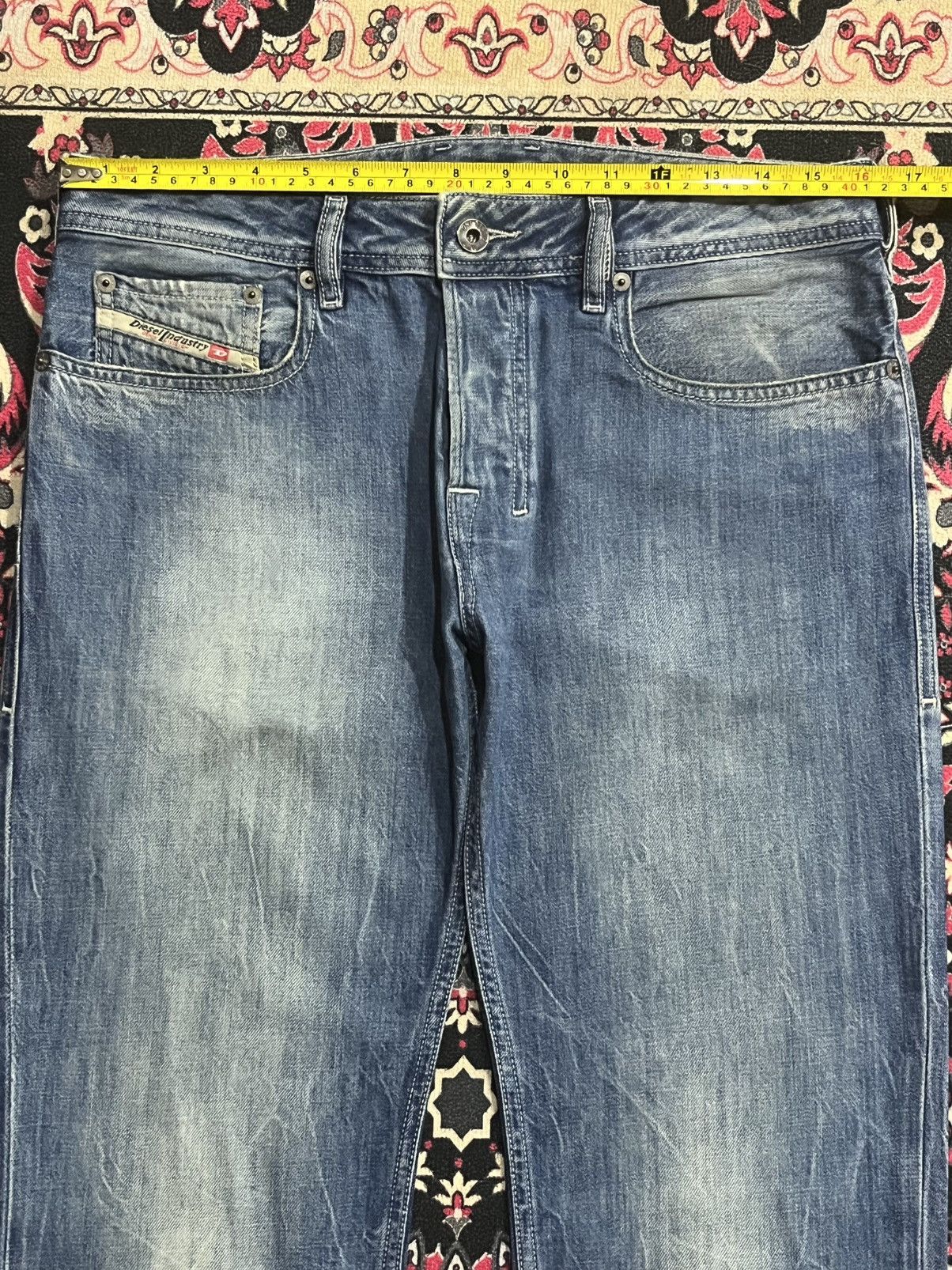 Diesel ⚡️Flare⚡️Vintage Diesel “Zatiny” Overflow Thunder Blue Jeans Size US 29 - 15 Thumbnail