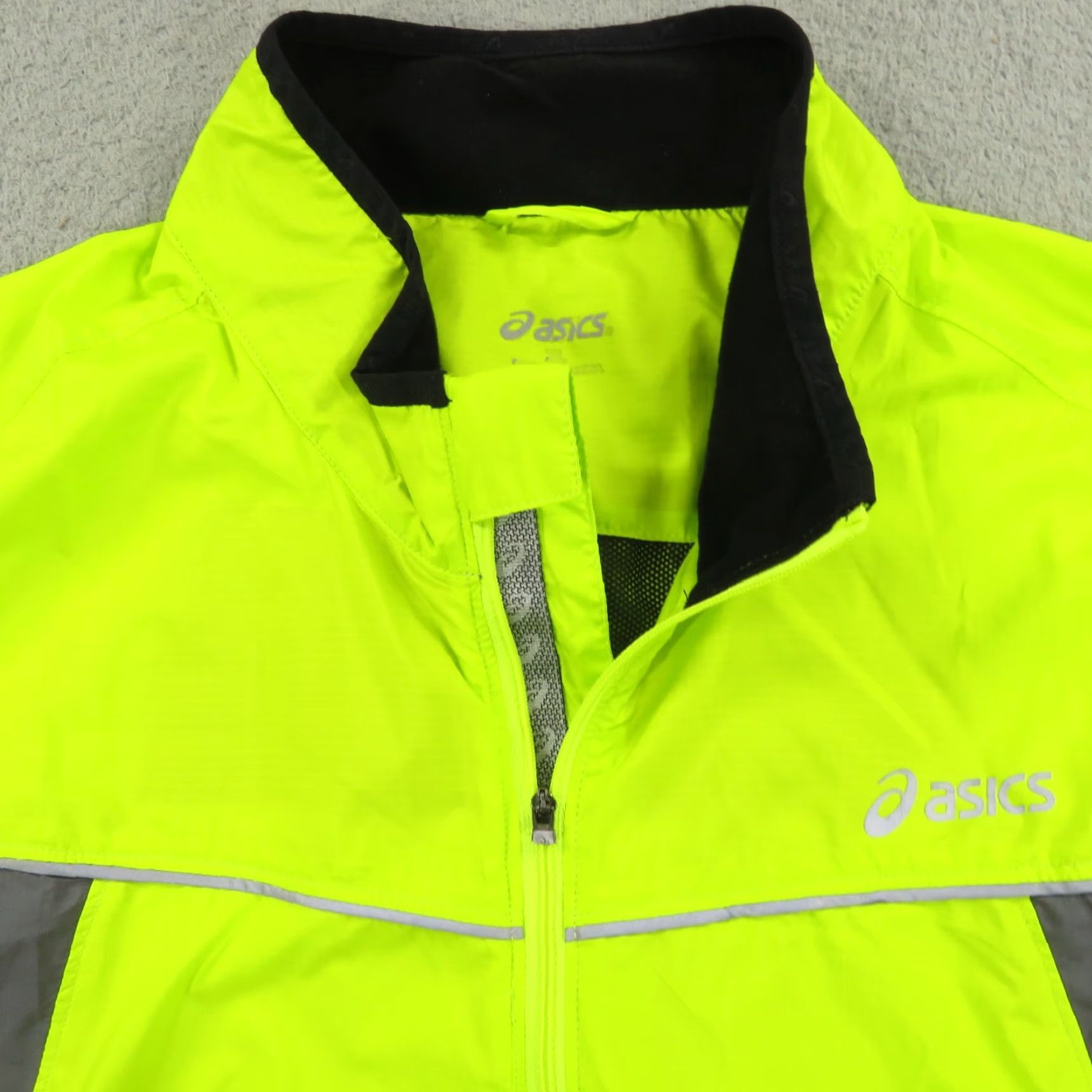 Asics ASICS Vest Mens XL New York City Marathon 2008 Runner Running High Vis HiViz Windbreaker Jacket Long Sleeve Zip Reflective Pockets Regular Size US XL / EU 56 / 4 - 5 Thumbnail