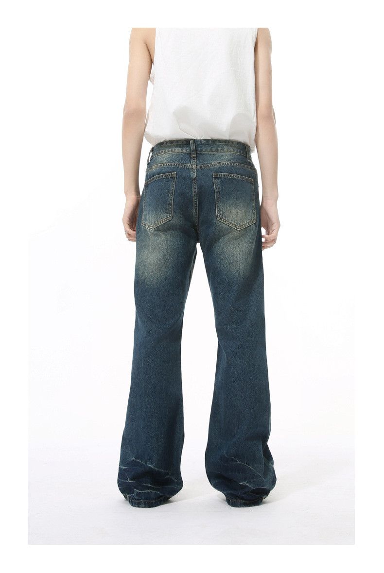 Japanese Brand × Jean Blue slim fit ripple casual washed flared jeans Size US 32 / EU 48 - 5 Thumbnail