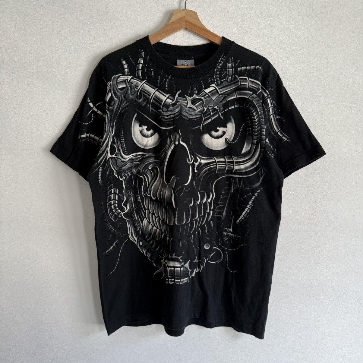 Japanese Brand × Vintage Seven Zero One Liquid Blue Terminator Big Print Tee Size US L / EU 52-54 / 3 - 1 Thumbnail