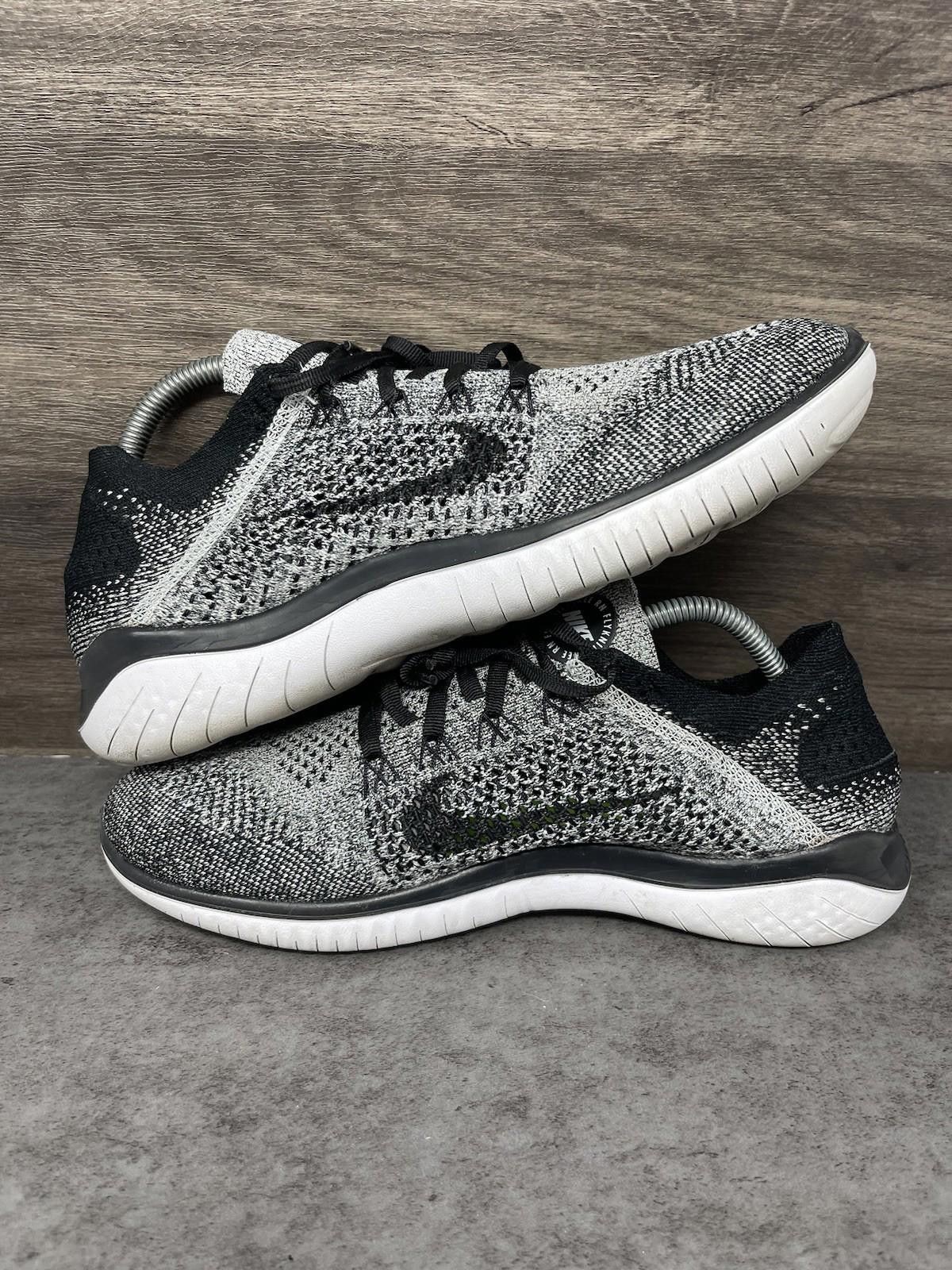 Nike Nike Free RN Flyknit 2018 Shoes Womens Size 9.5 Black White Size US 9.5 / IT 39.5 - 7 Thumbnail