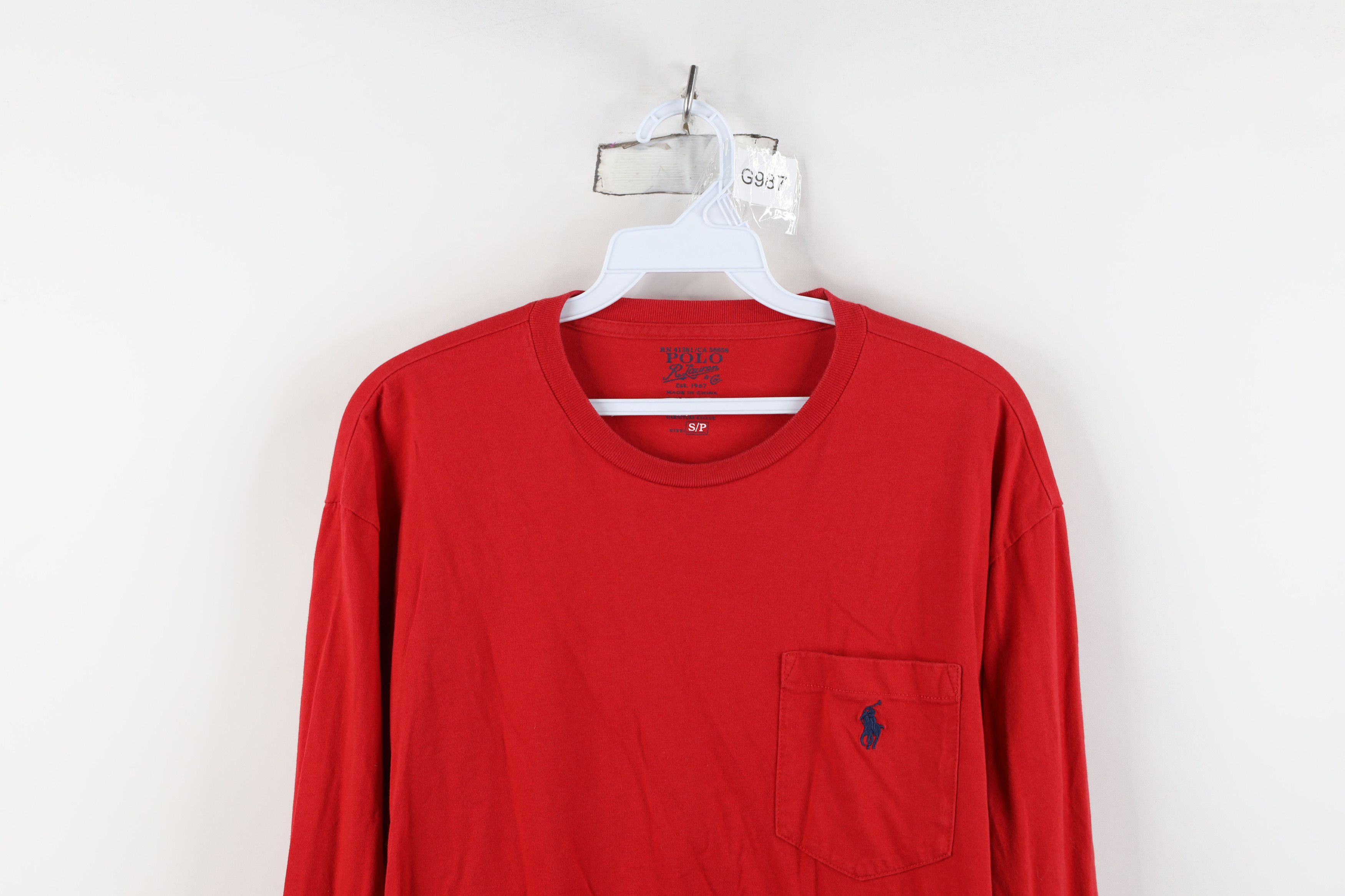 Ralph Lauren Vintage Y2K Ralph Lauren Long Sleeve Pocket T-Shirt Cotton Size US S / EU 44-46 / 1 - 2 Thumbnail