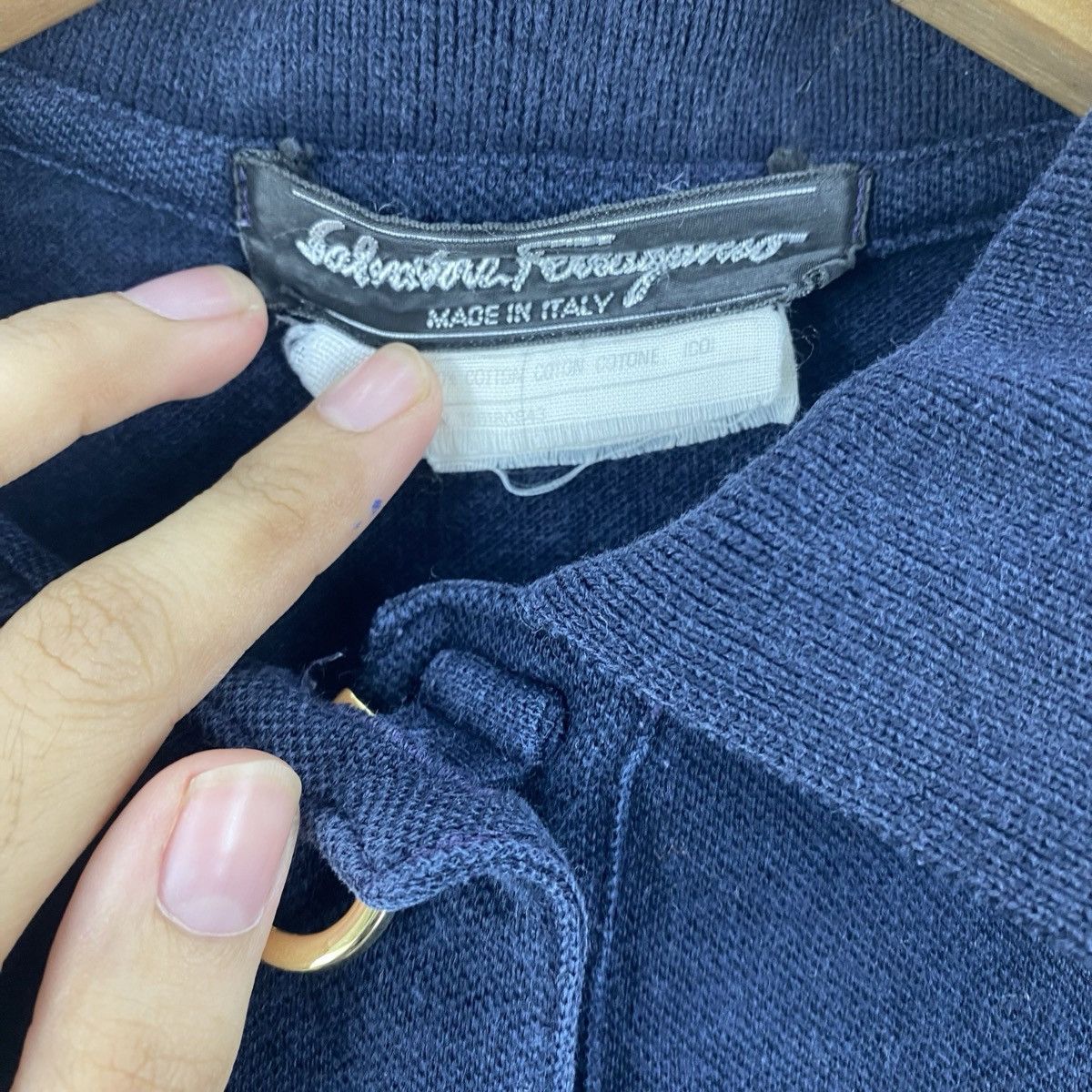 Salvatore Ferragamo SALVATORE FERRAGAMO Made in Italy Polo Shirt With Gancini Size US S / EU 44-46 / 1 - 9 Thumbnail