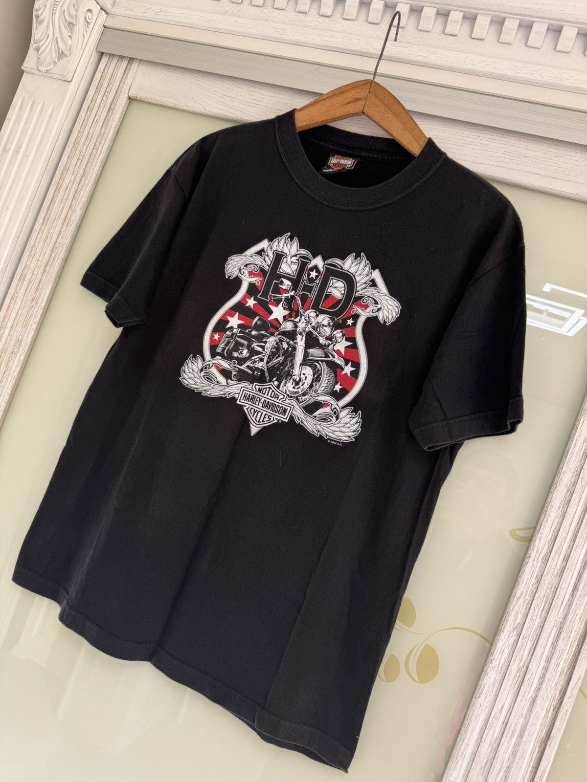 Harley Davidson Vintage Harley Davidson 2004 Chester Double Sided T-shirt Size US L / EU 52-54 / 3 - 4 Thumbnail