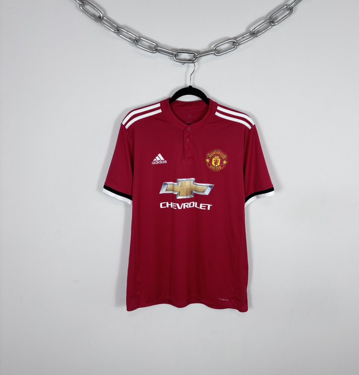 Adidas Adidas Manchester United 2017/2018 Home Soccer Jersey Shirt Size US L / EU 52-54 / 3 - 1 Thumbnail