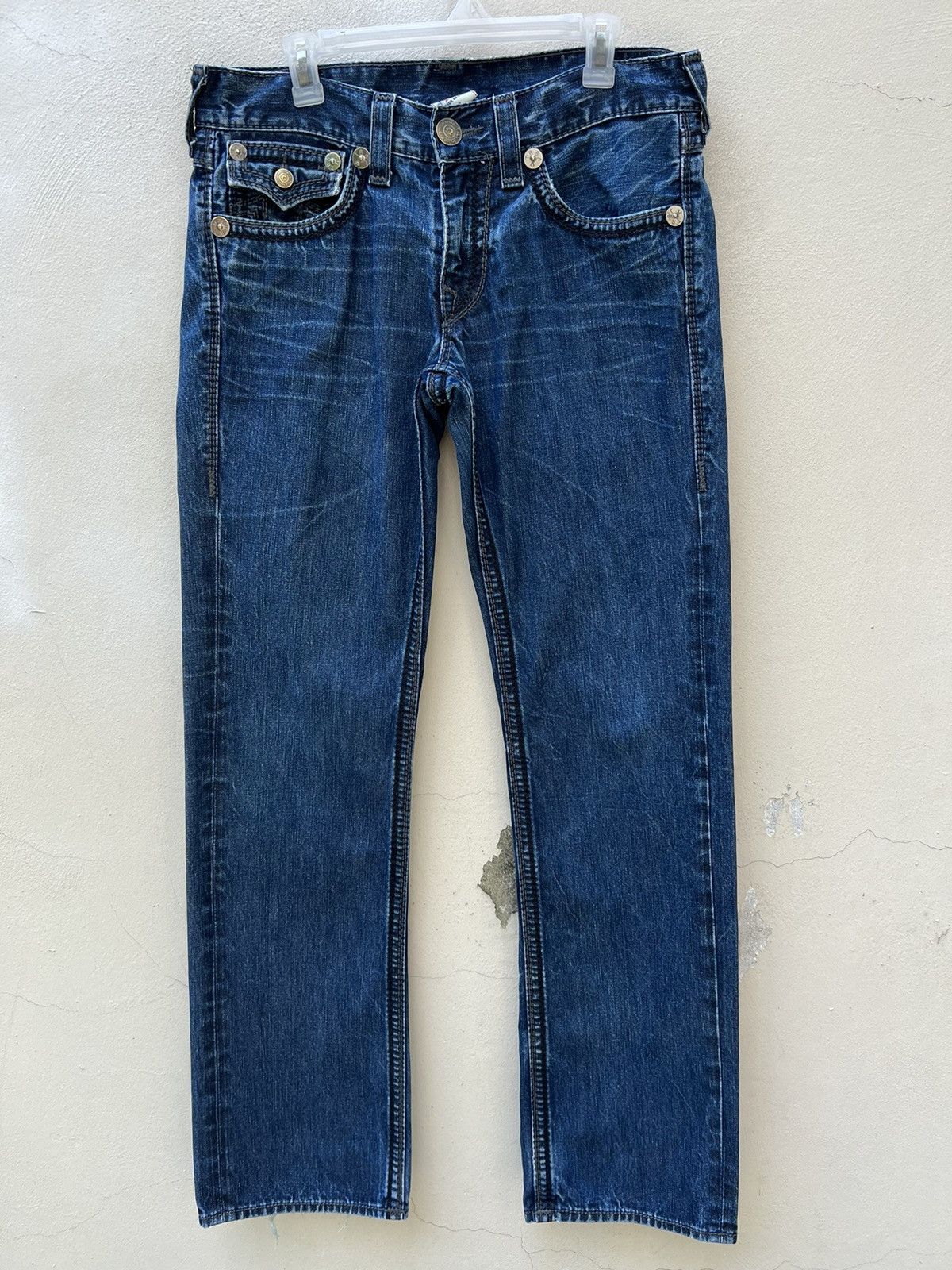 Vintage 2000s True Religion Blue Denim Straight Leg Jeans