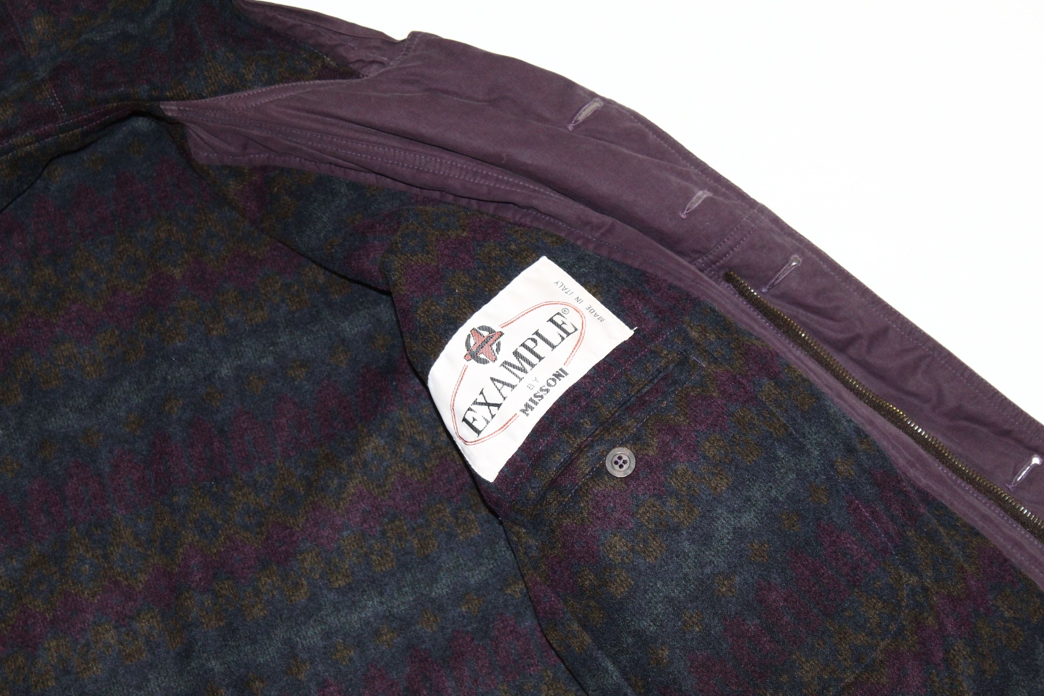 Missoni 💥Example by Missoni Wool&Silk Intarsia Lining Casual Jacket Size US XL / EU 56 / 4 - 4 Thumbnail