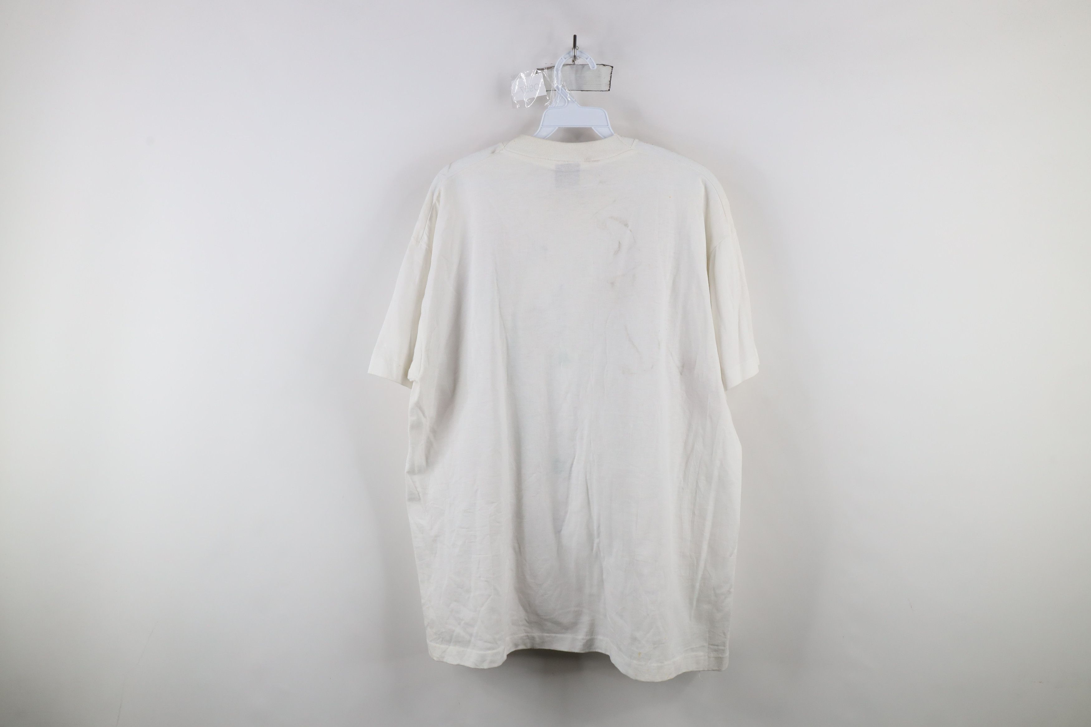 Vintage Vintage 90s Streetwear Abstract Jeweled T-Shirt White USA Size XL / US 12-14 / IT 48-50 - 14 Thumbnail