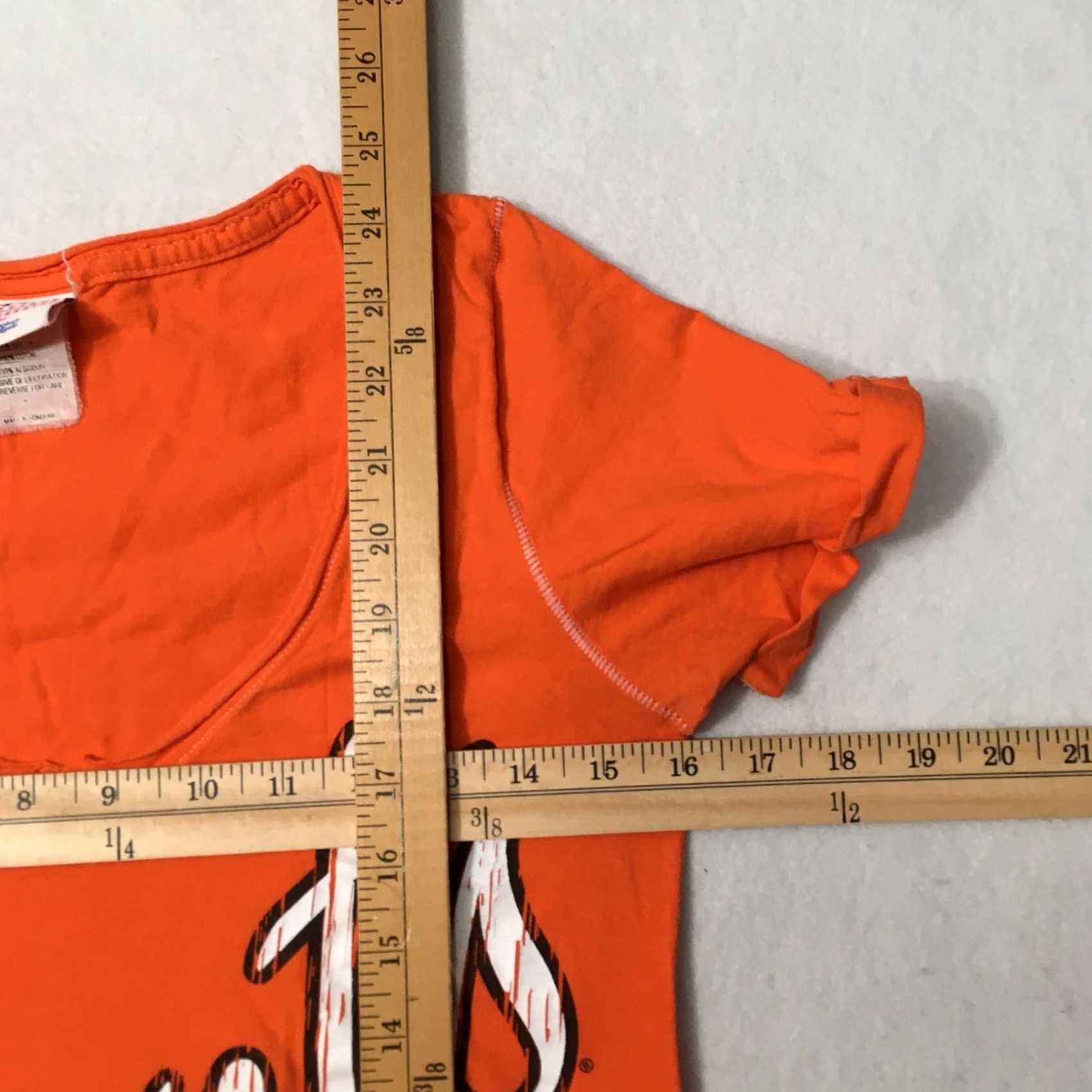 Vintage San Francisco Giants T-Shirt Womens Orange Short Sleeve V-Neck Slim Size S / US 4 / IT 40 - 4 Thumbnail