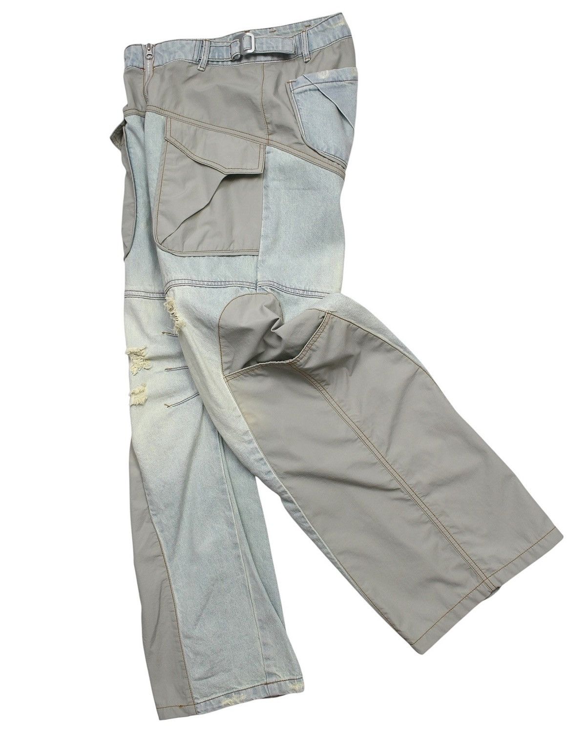 Japanese Brand FW2023 THE BEUTER BURN CHARCOAL BAGGY JEANS Size US 30 / EU 46 - 6 Thumbnail