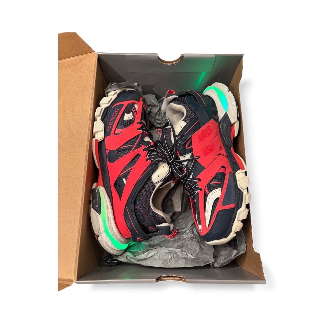 Balenciaga Size 44(11US) - Balenciaga Track LED ' Red Navy ' Size US 11 / EU 44 - 3 Thumbnail