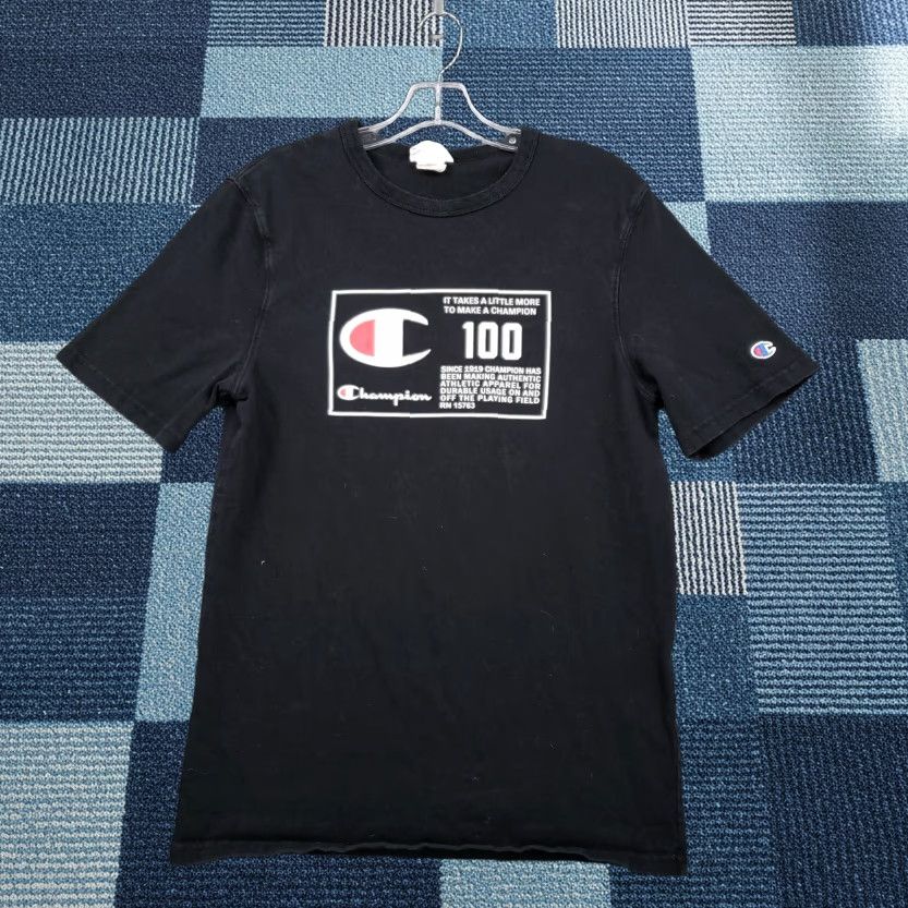 Champion Champion T-Shirt Mens M Medium Black 100 Behind The Label Heritage Short Sleeves Size US M / EU 48-50 / 2 - 1 Thumbnail