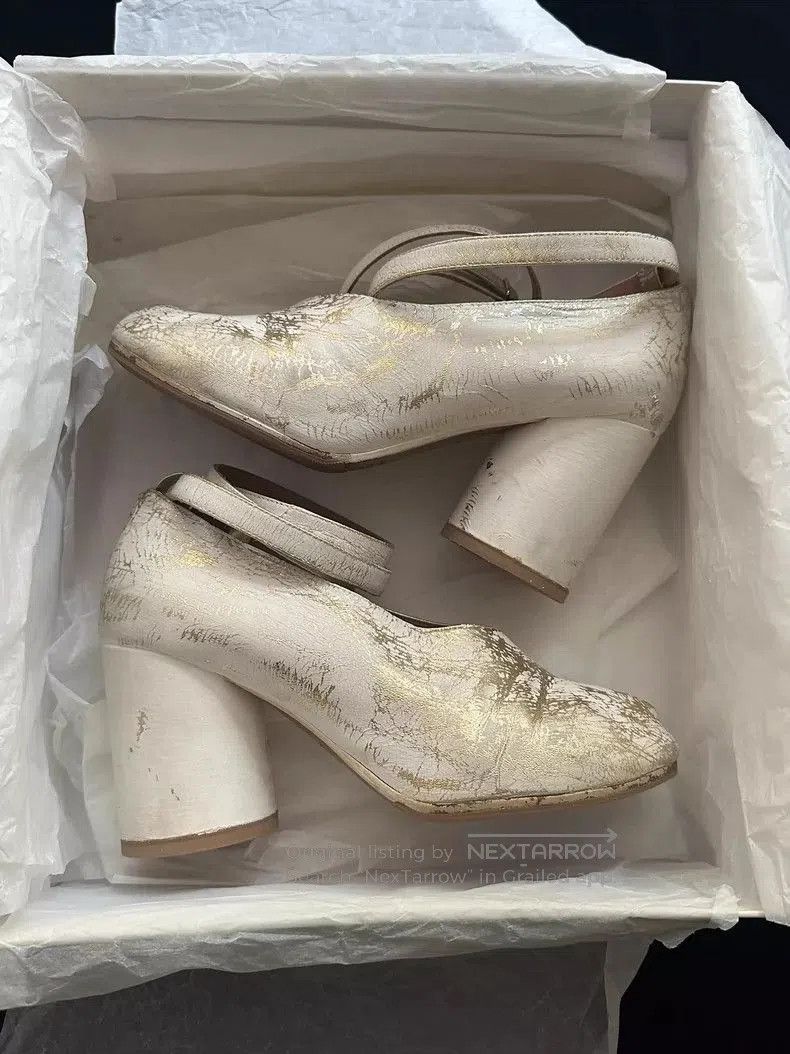 Maison Margiela Maison Margiela Tabi Heels Rare Gold Foil. Size US 7 / IT 37 - 3 Thumbnail