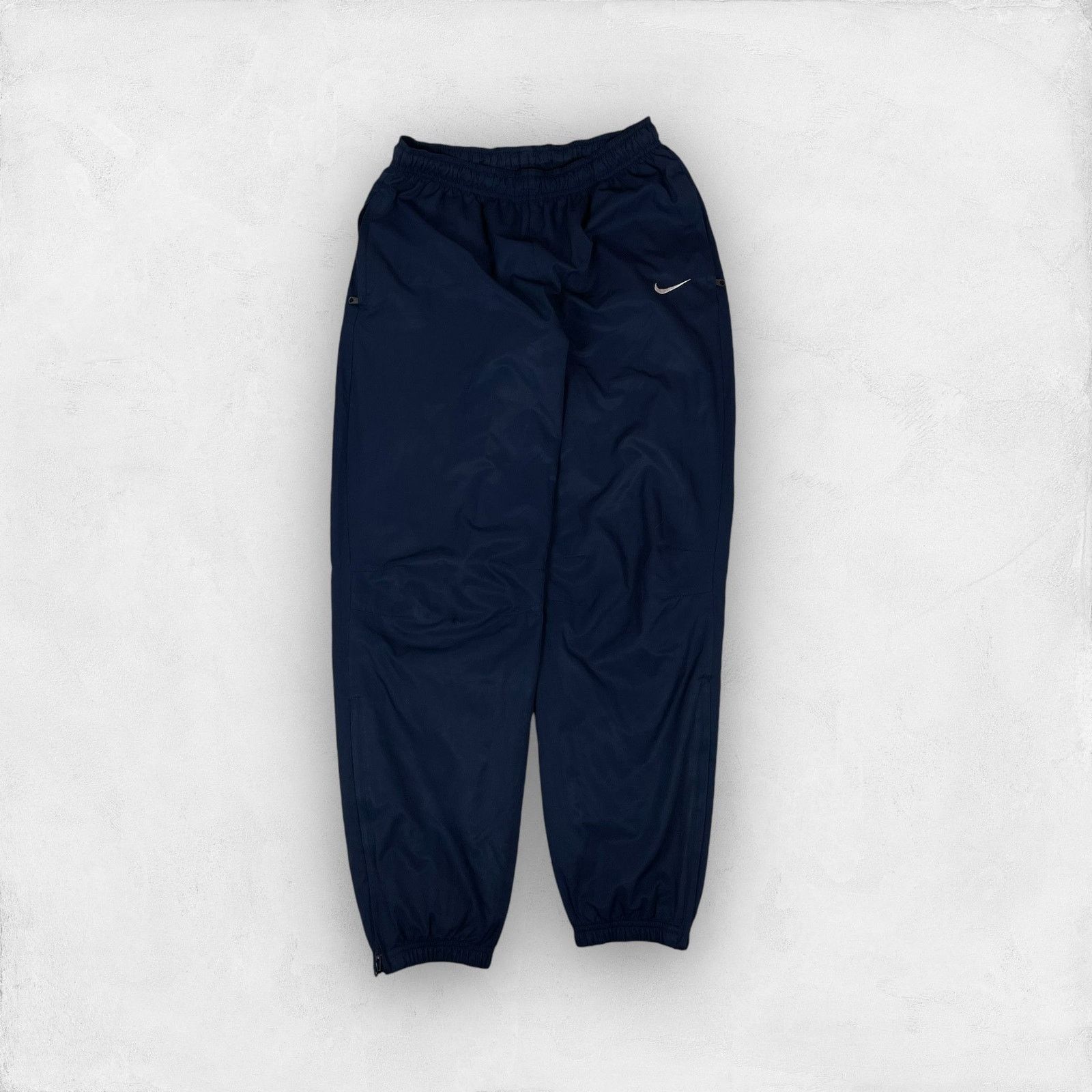 Nike × Vintage Nike Men's Blue Polyester Swoosh Mesh Lined Track Pant Small Size US 30 / EU 46 - 1 Thumbnail