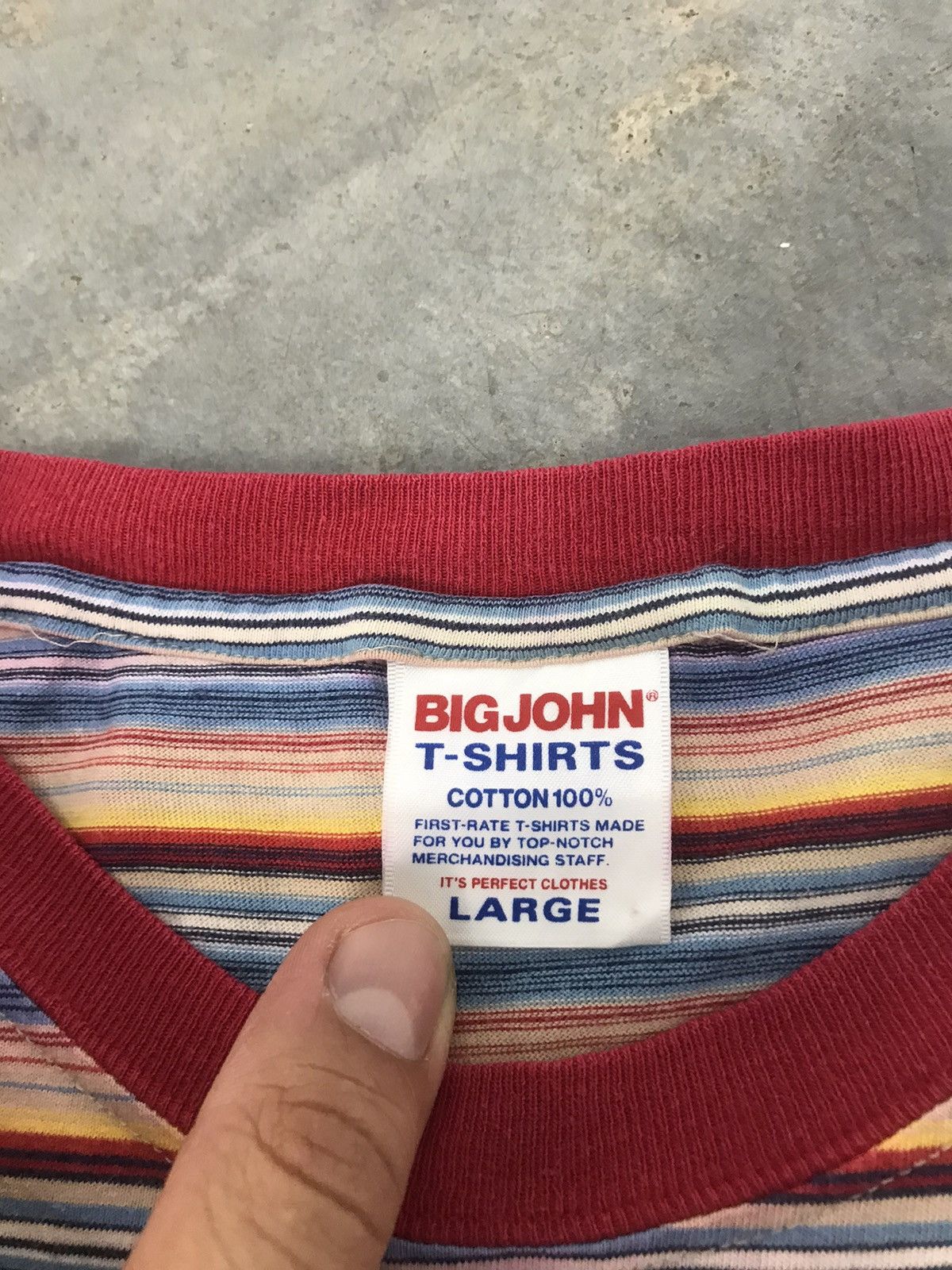 Big John Vintage Big John Stripes Pocket Tee Size US L / EU 52-54 / 3 - 5 Thumbnail