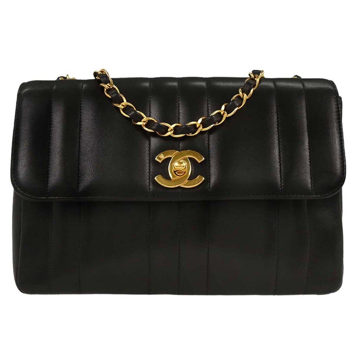 Chanel Chanel Vintage Vertical CC Flap Bag Leather Size ONE SIZE - 1 Thumbnail