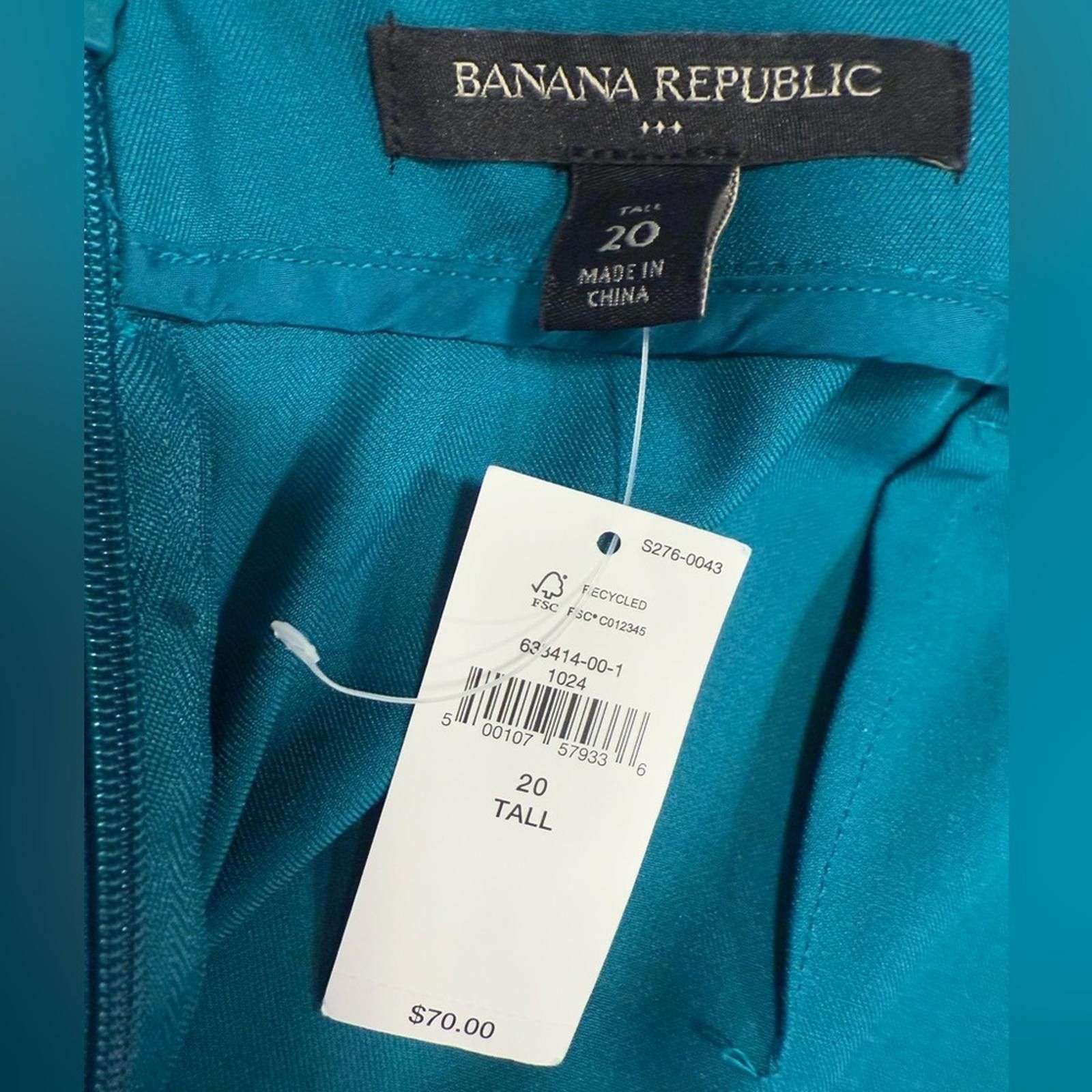 Other Banana Republic Factory teal midi skirt Plus size 20 Tall Size 30" / US 8 / IT 44 - 4 Thumbnail