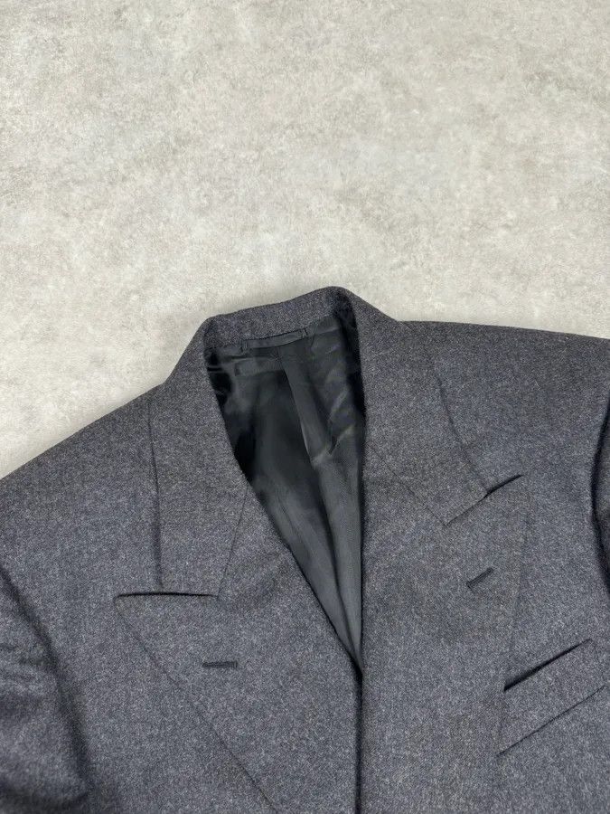 Burberry 1990s Burberry Grey Wool Blazer Jacket Size 40R - 5 Thumbnail