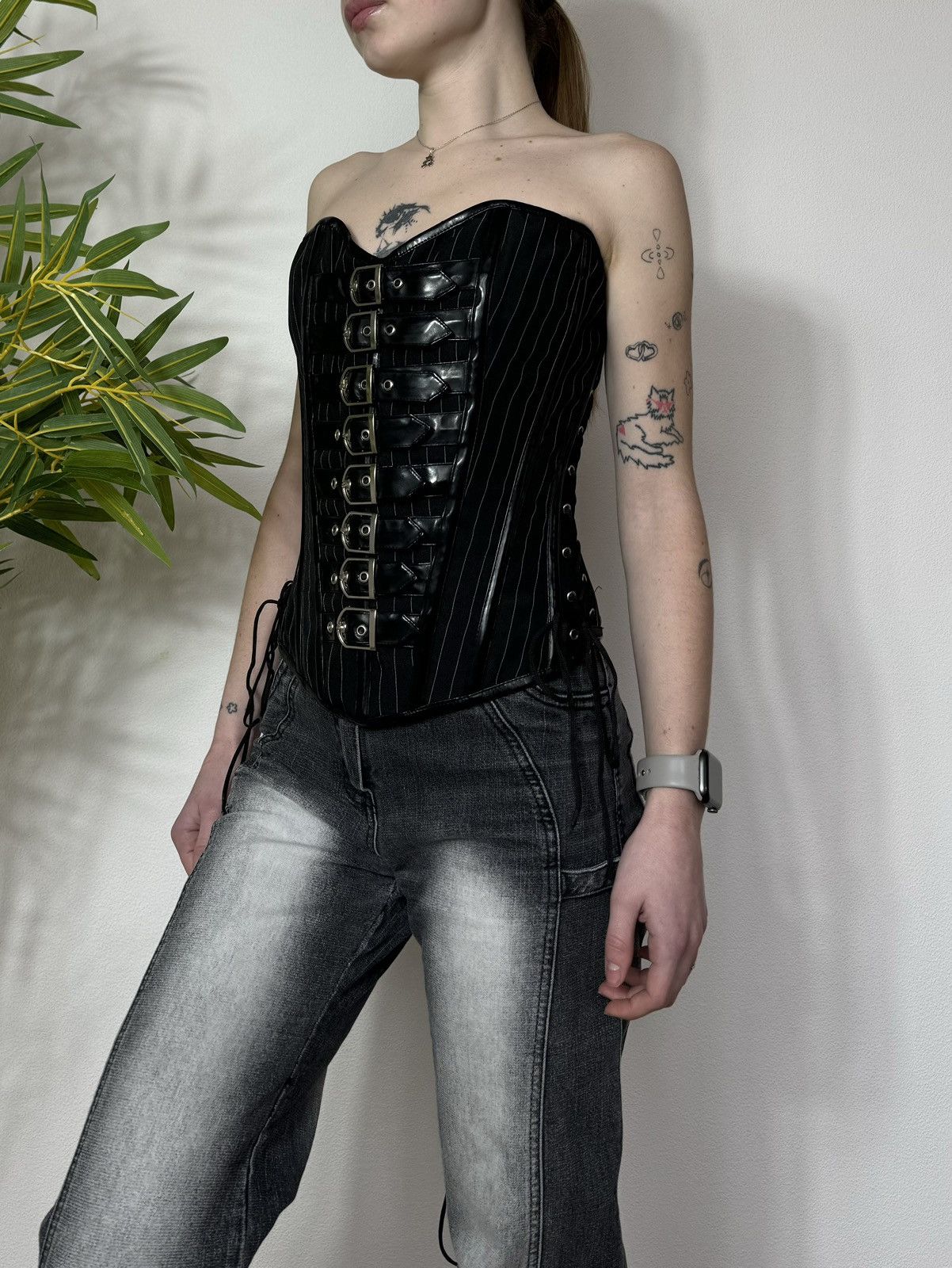 Vintage VIVIENNE WESTWOOD STYLE BURLESKA GRUNGE CORSET Size L / US 10 / IT 46 - 2 Thumbnail