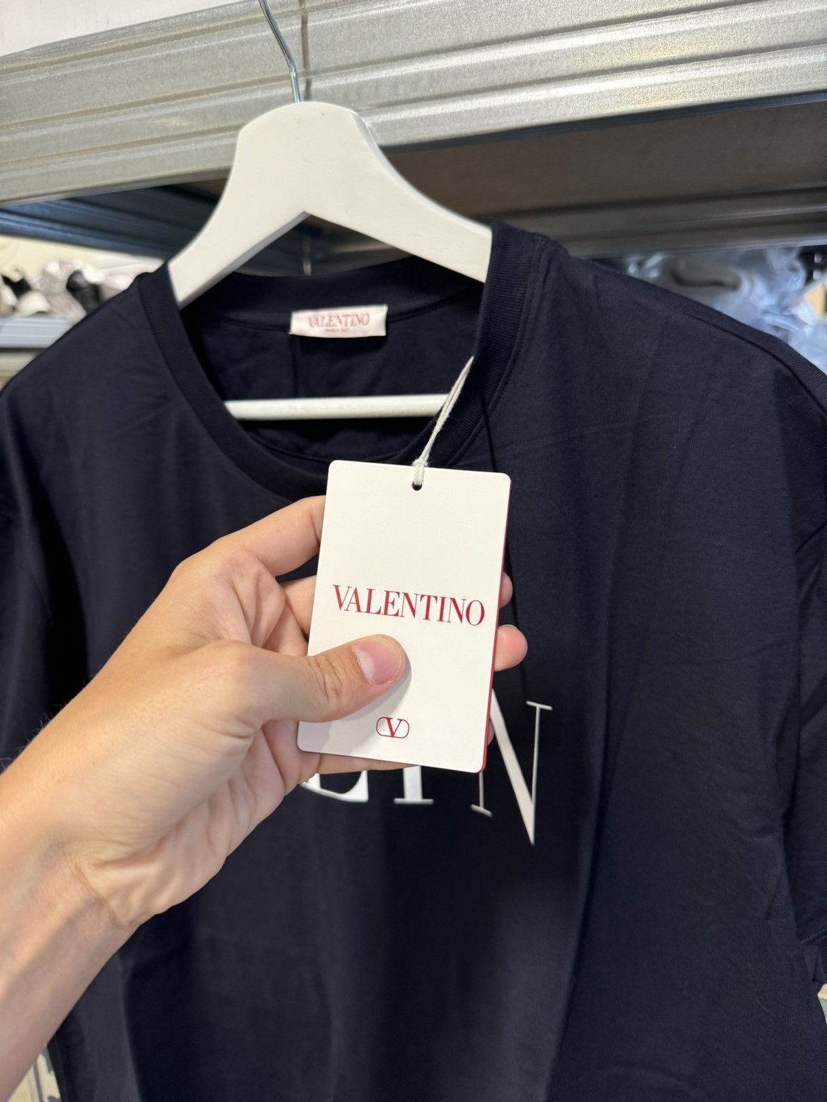 Valentino Valentino VLTN Logo T-Shirt NEW 600$ Size US L / EU 52-54 / 3 - 3 Thumbnail