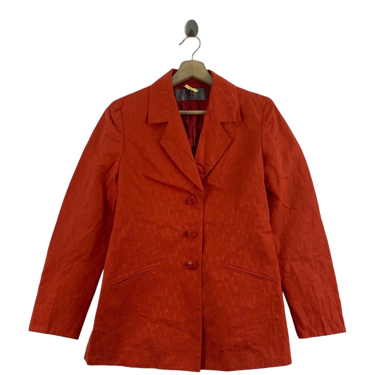 Karl Lagerfeld KARL LAGERFELD Linen Bright Orange Coat Size S / US 4 / IT 40 - 1 Thumbnail
