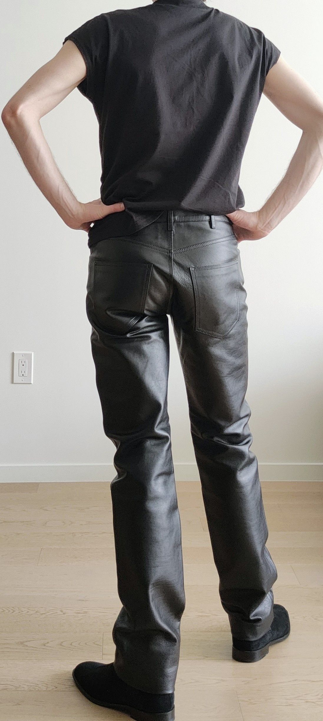 Celine × Hedi Slimane Soft Leather Pants (Made in Italy) - Black - 29 US Size US 29 - 9 Thumbnail