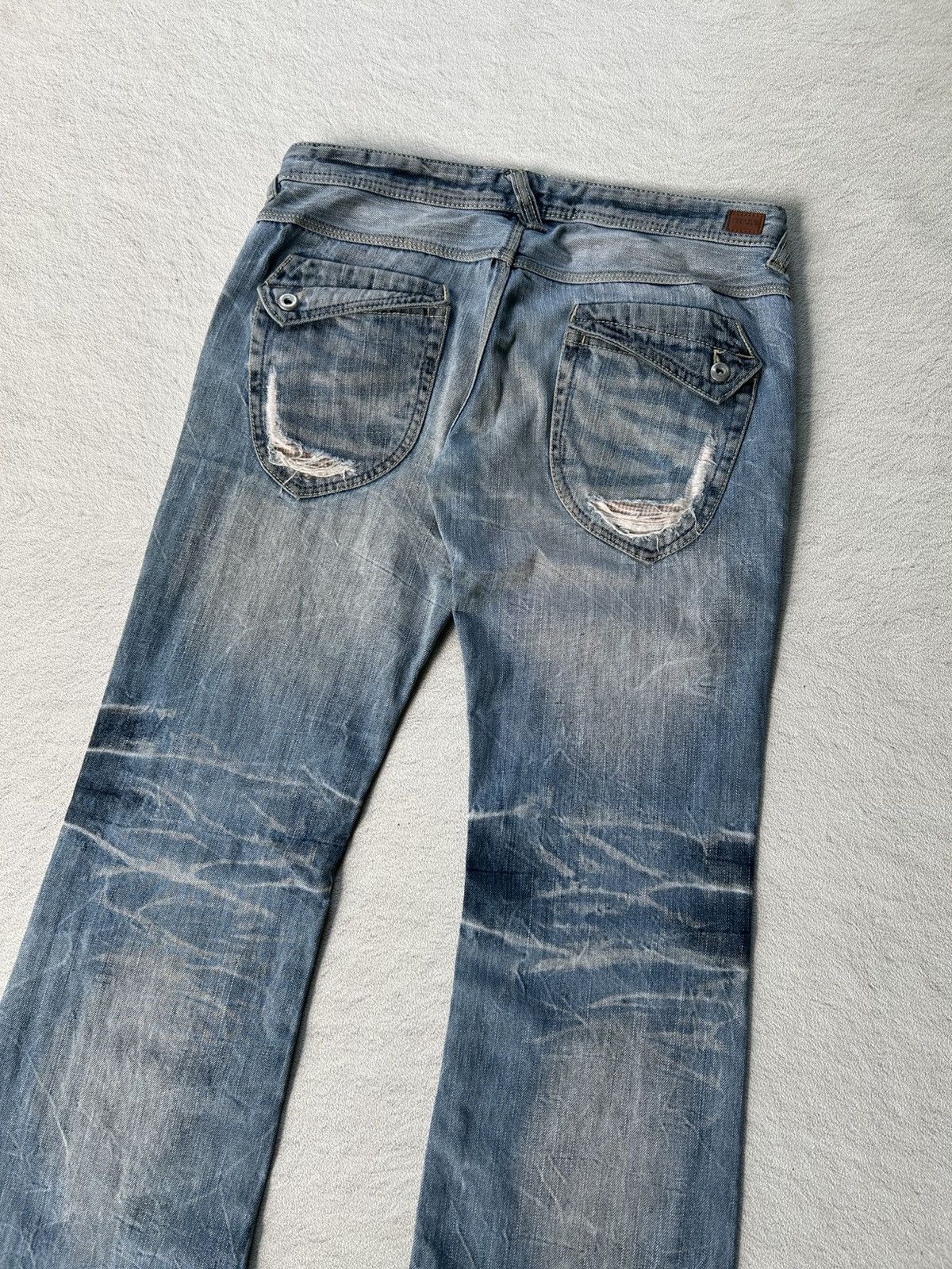 14th Addiction 2000s Nicole Club For Men Flared Denim Pants Size US 34 / EU 50 - 4 Thumbnail
