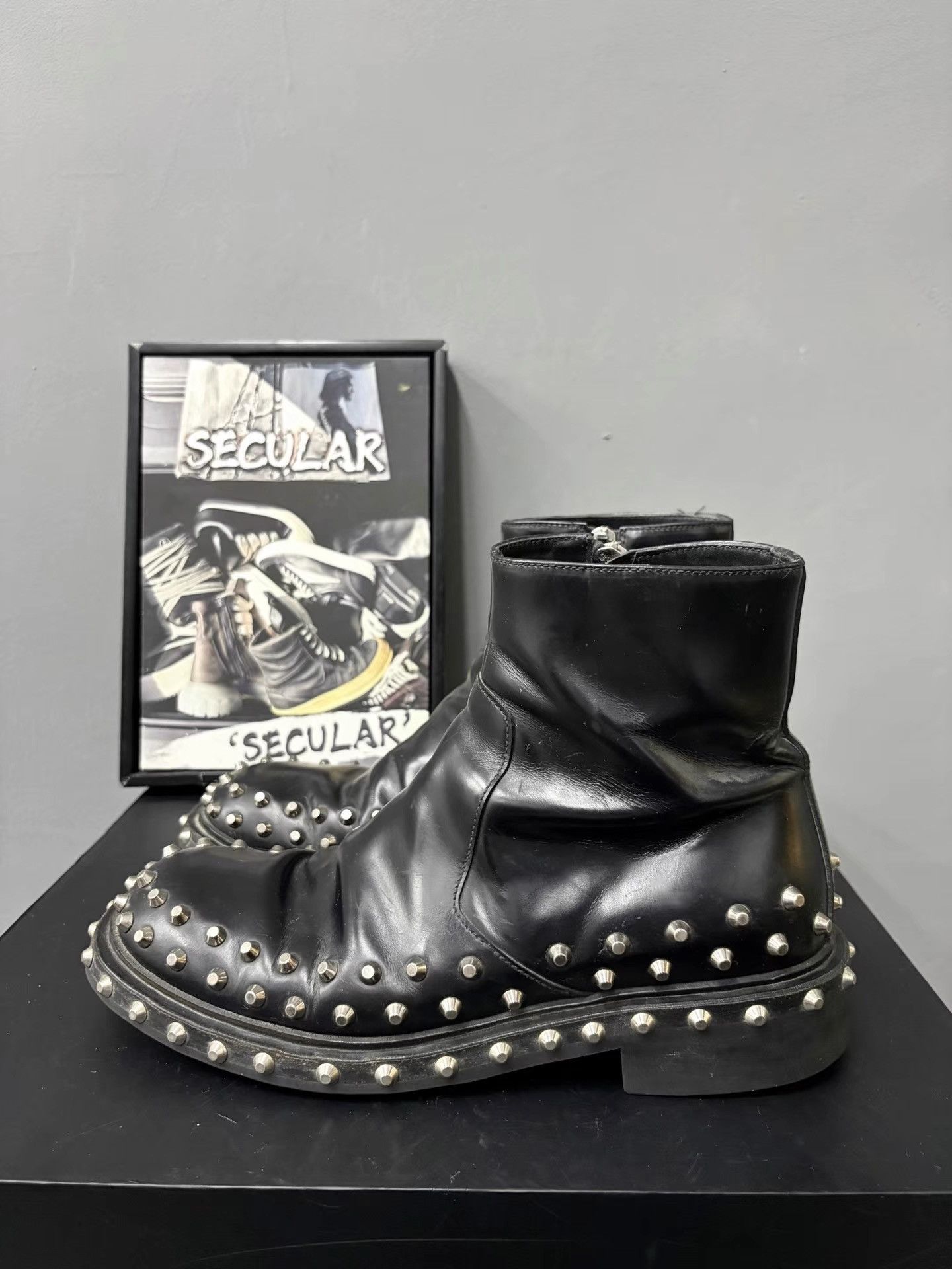 Prada Prada 19FW Frankenstein Studded Derby Chelsea Boots K34 Size US 8 / EU 41 - 3 Thumbnail