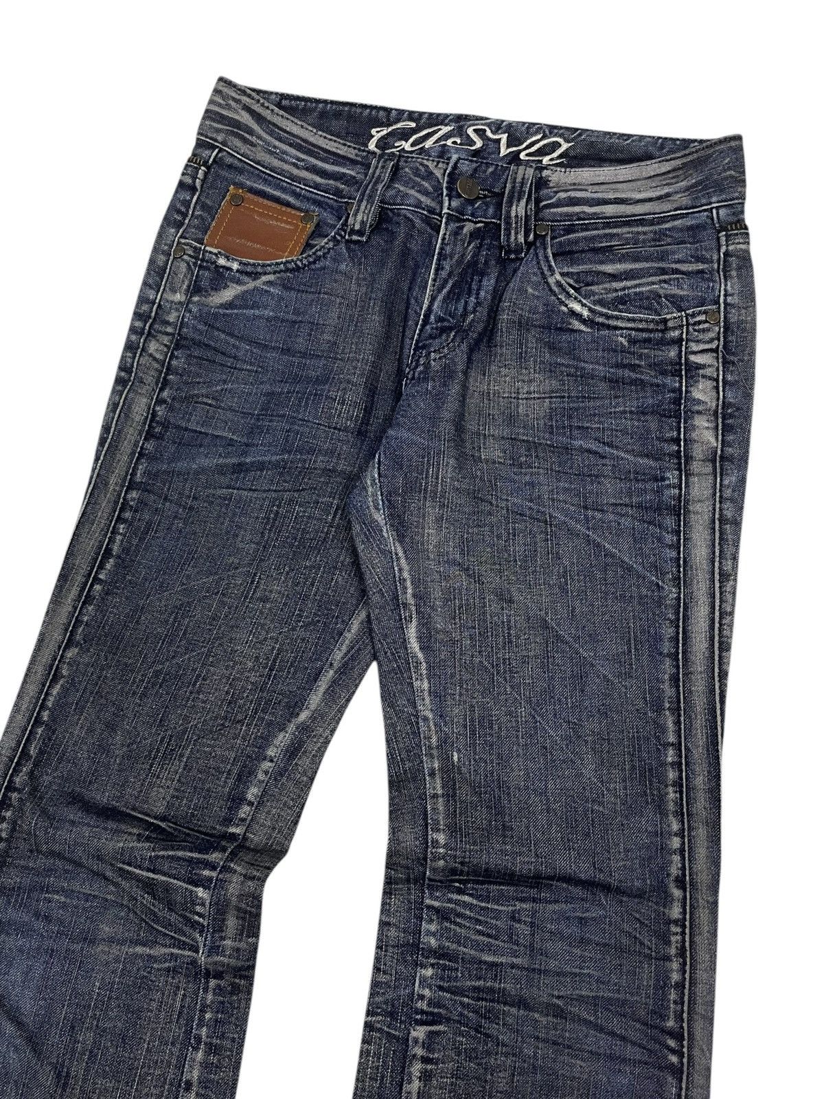 Hysteric Glamour × Japanese Brand × Tornado Mart Casva Japan Leather Pockets Flare Jeans Size US 30 / EU 46 - 6 Thumbnail