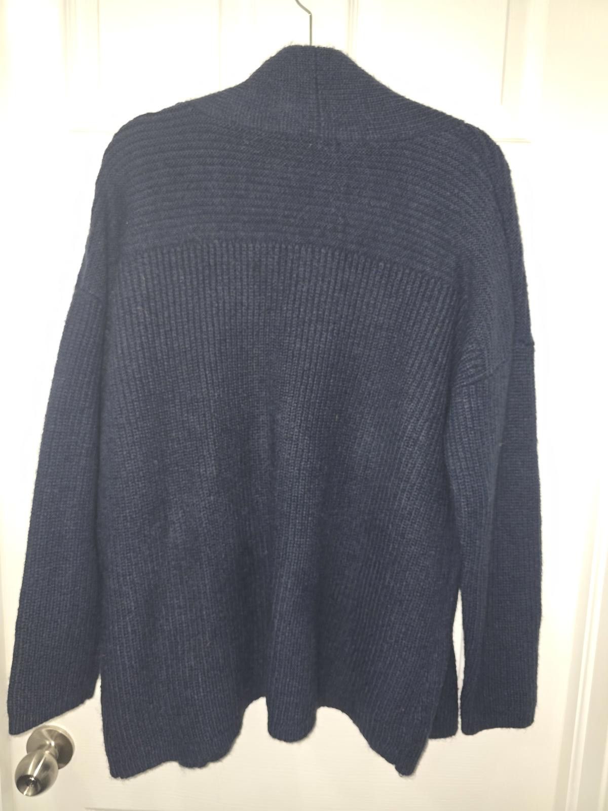 Banana Republic Banana Republic Navy Blue Open-Front Cardigan Sweater Size L Size L / US 10 / IT 46 - 2 Thumbnail